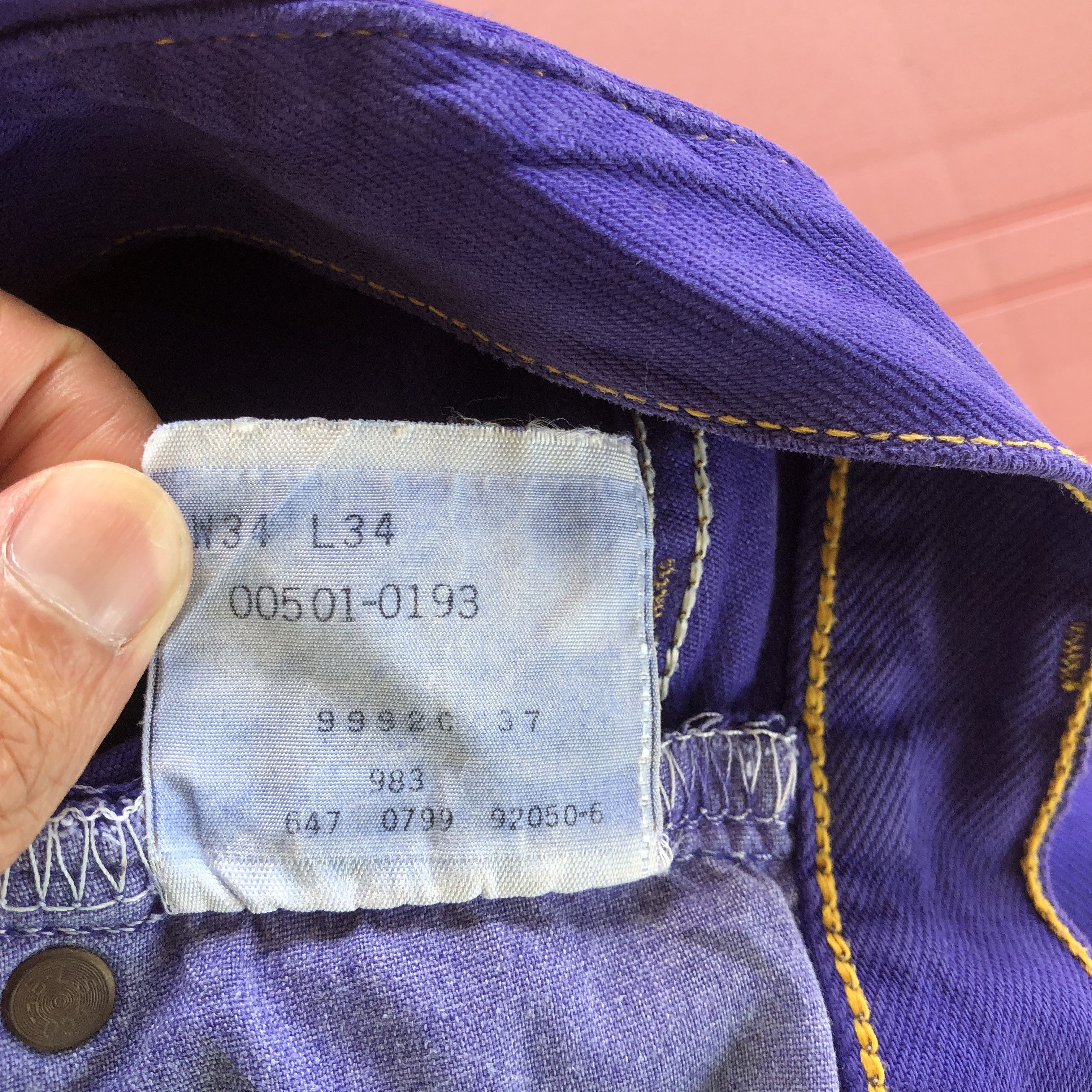 Levi's Vintage Levis 501 Distressed Jeans Purple Levi's 501 Denim Size US 32 / EU 48 - 10 Thumbnail