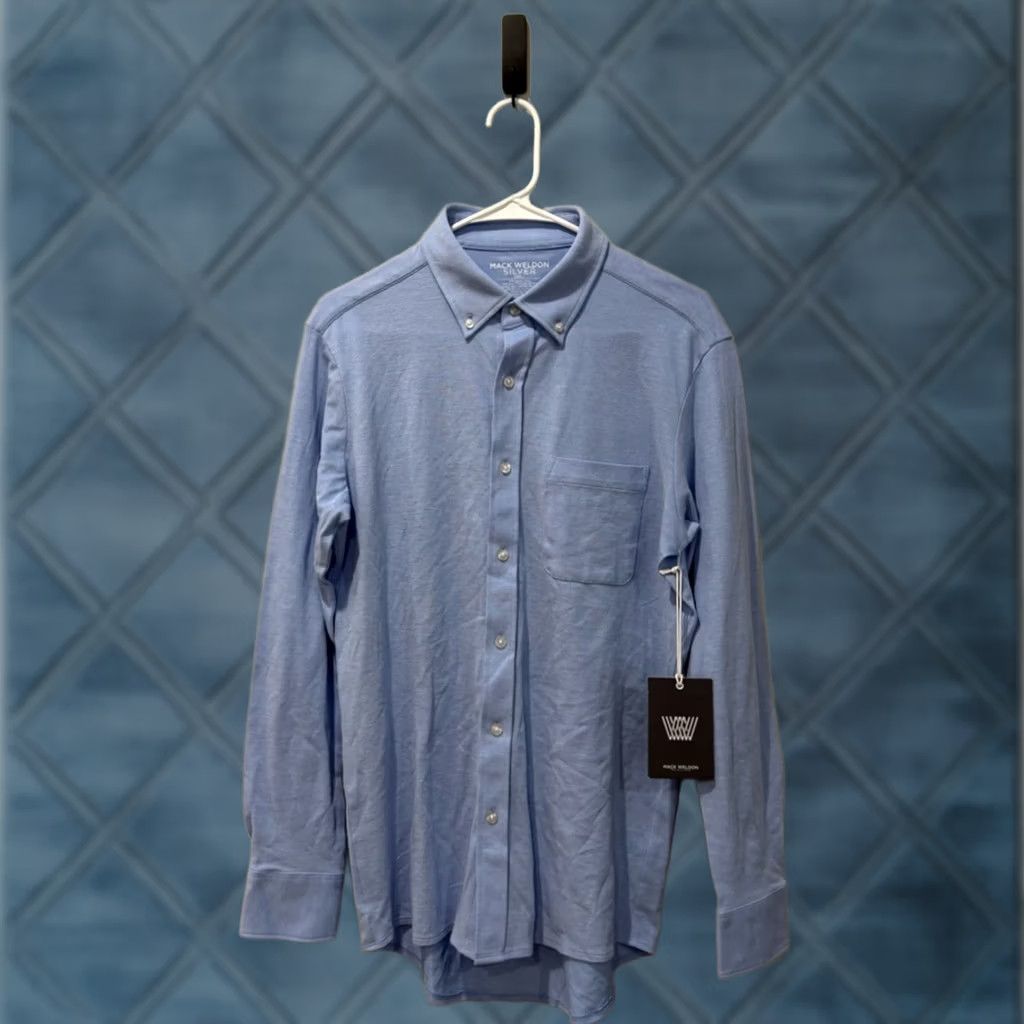 Vintage Mack Weldon Airflex Shirt Men Small Blue Button-Up Long Sleeve Supima Cotton Size US S / EU 44-46 / 1 - 1 Thumbnail