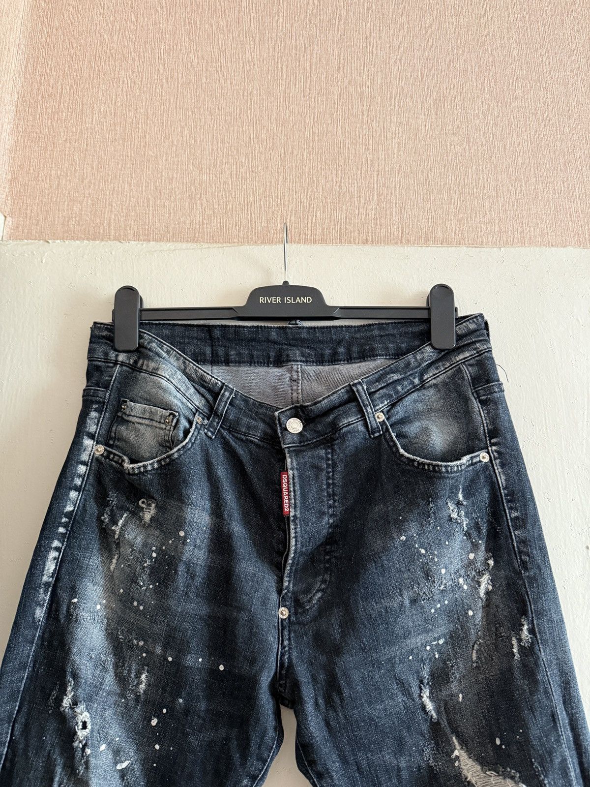 Dsquared2 Vintage Dsquared2 Jean Distressed Paint Splatter Denim Jeans Size US 32 / EU 48 - 4 Thumbnail