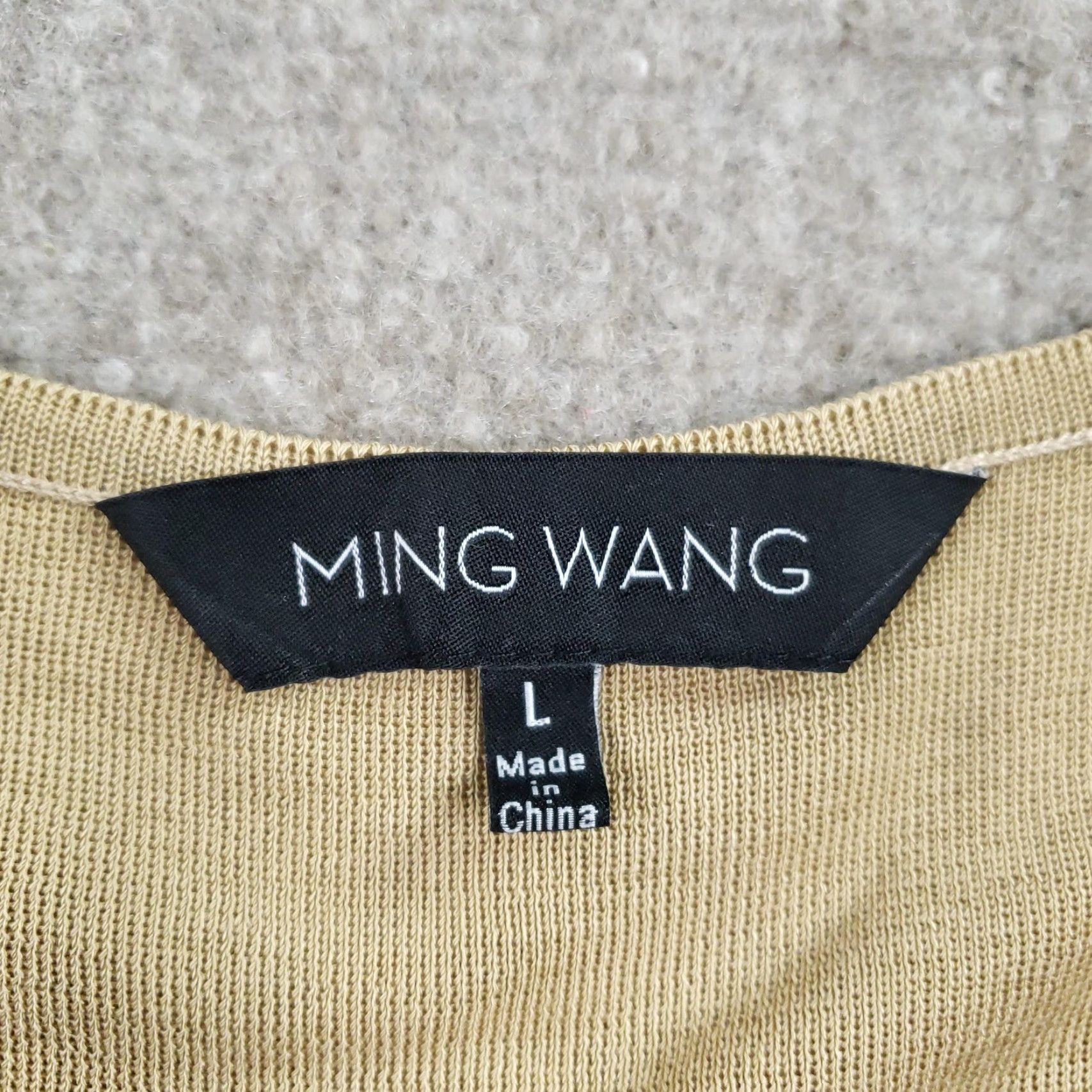 Vintage Ming Wang Tank Top Womens Large Beige Scoop Neck Sleeveless Knit Shell Basic Size L / US 10 / IT 46 - 5 Thumbnail