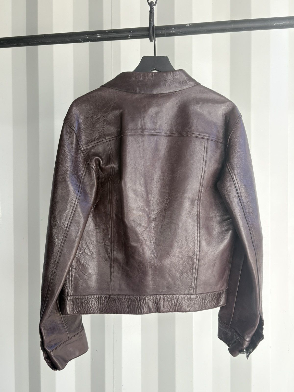 Gucci Gucci Tom Ford Era Leather Trucker Jacket Sample RARE Size US M / EU 48-50 / 2 - 4 Thumbnail