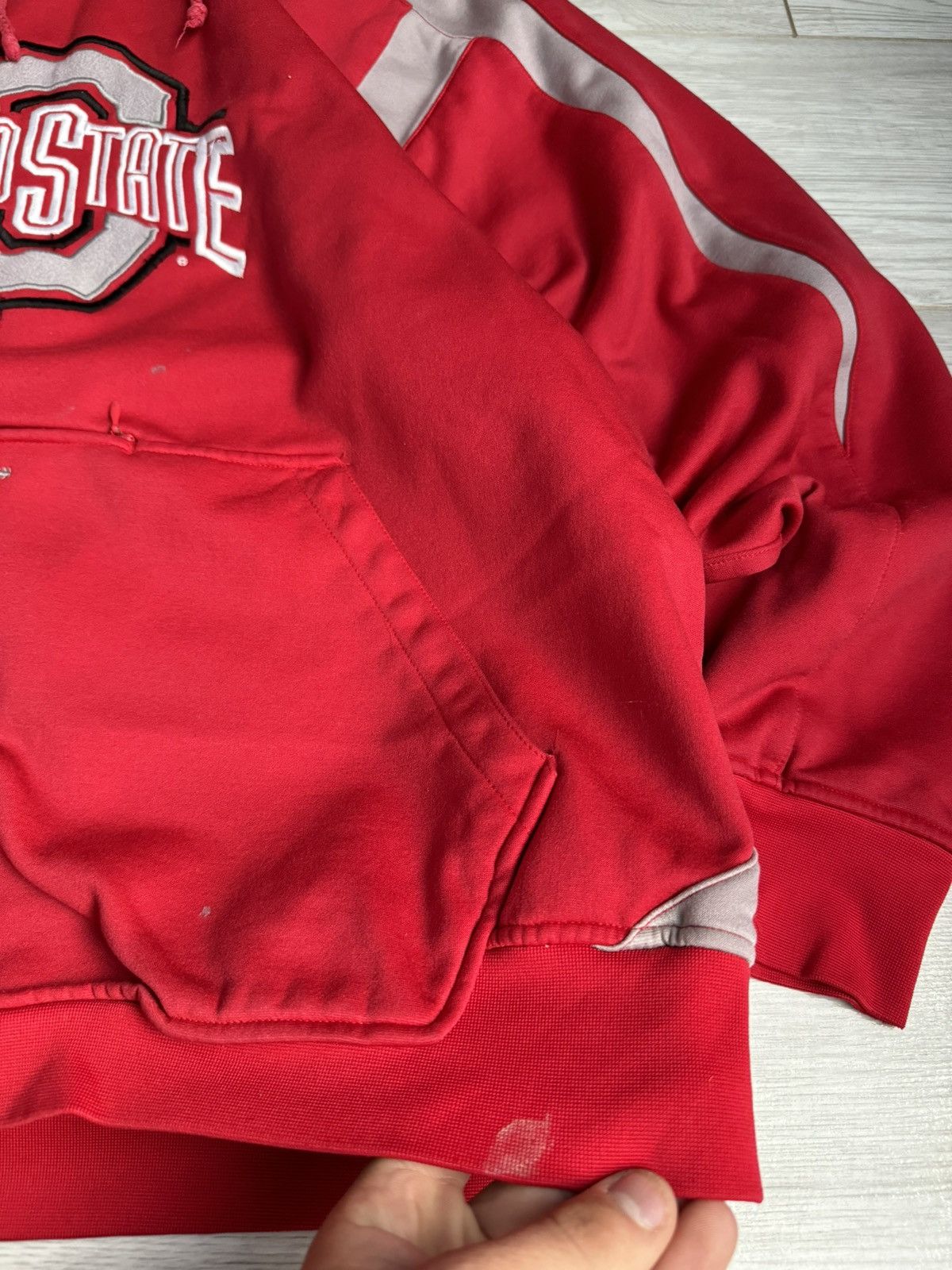 Nike × Vintage Vintage Nike Logo USA Ohio State central swoosh hoodie Size US L / EU 52-54 / 3 - 4 Thumbnail