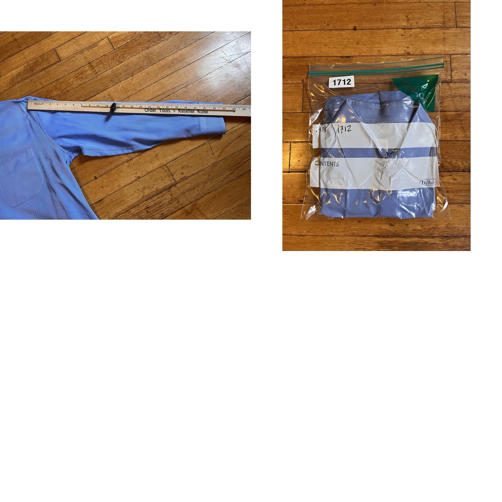 Armani Armani Collezioni Dress Shirt Men’s 16 41 R Blue Pinstripe Shirt Business Mens Regular 45 in Chest 29 in Sleeves Long Sleeve Collar Buttoned Size 42R - 9 Thumbnail