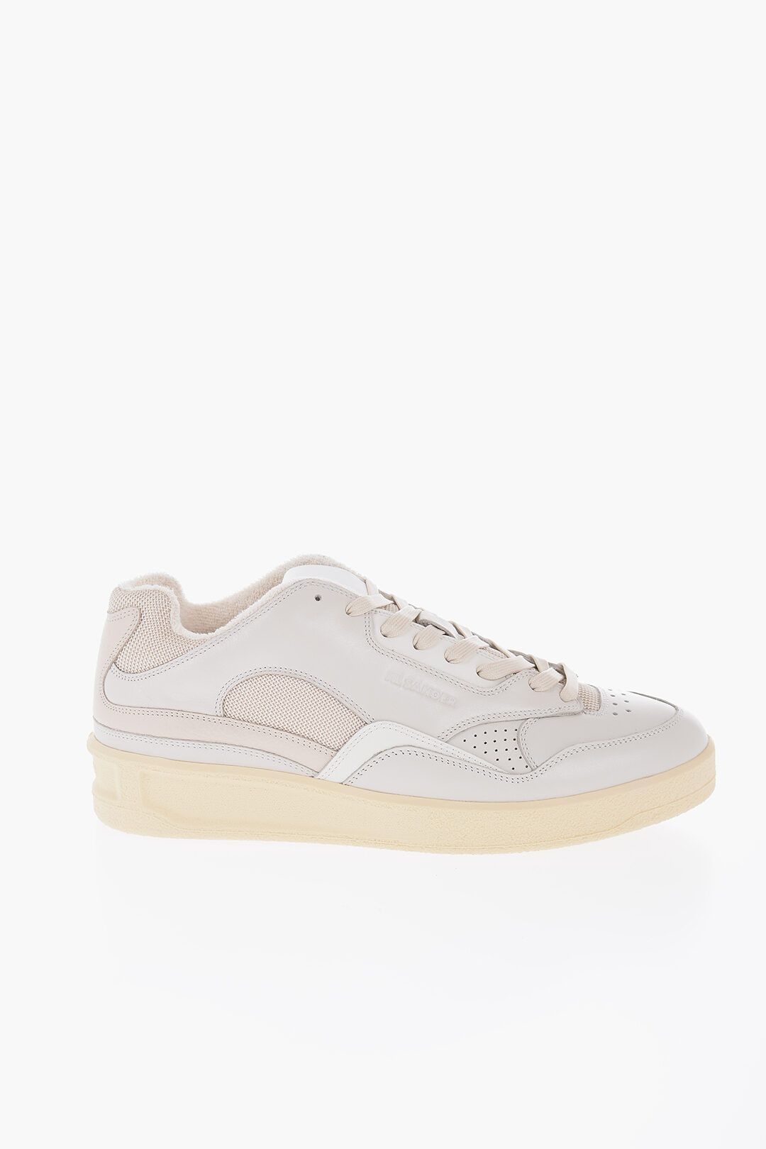 image of Jil Sander Og1Mm0424 Leather Low-Top Sneakers In Grey, Men's (Size 10)