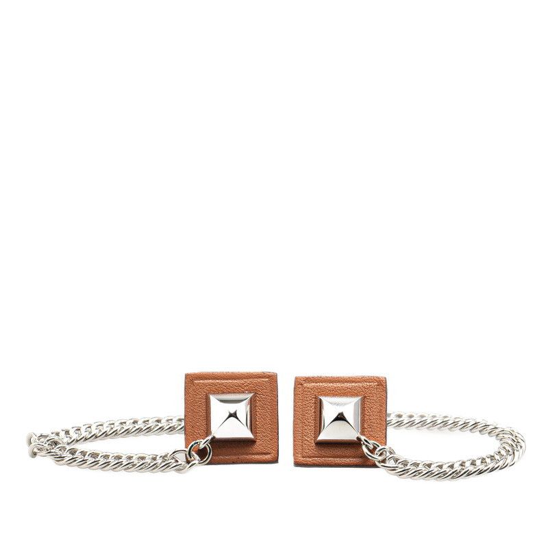 Hermes Hermes Hermes Gourmette Equestre Metal Earrings Metal Earrings DUTY FREE for USA Size ONE SIZE - 1 Thumbnail