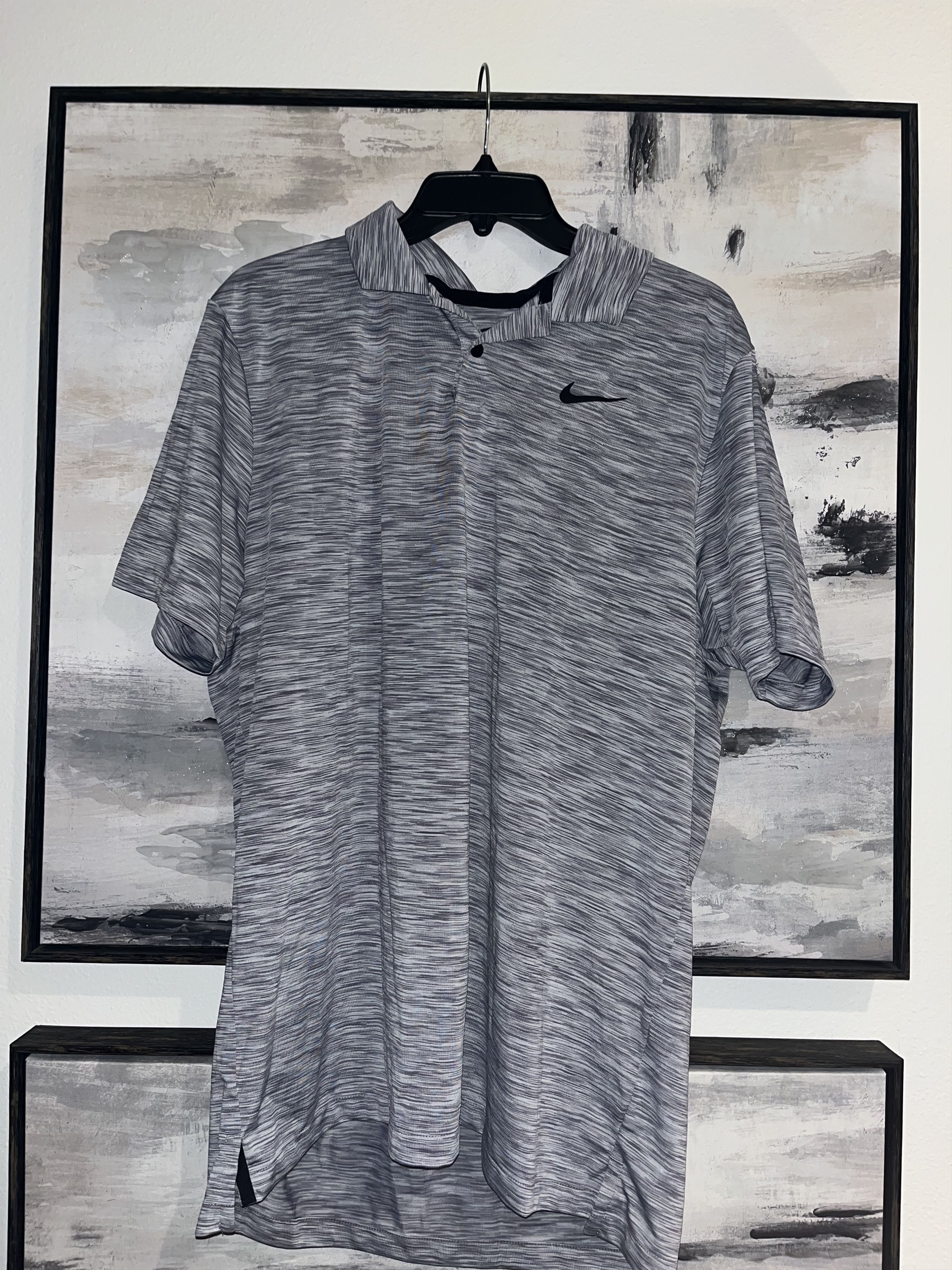 Nike Light Grey Polo Size US L / EU 52-54 / 3 - 1 Thumbnail