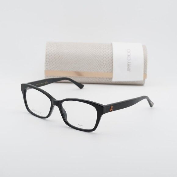 Jimmy Choo Jimmy Choo JC270 0807 00 Eyeglasses Shiny Black 53mm Size ONE SIZE - 10 Thumbnail