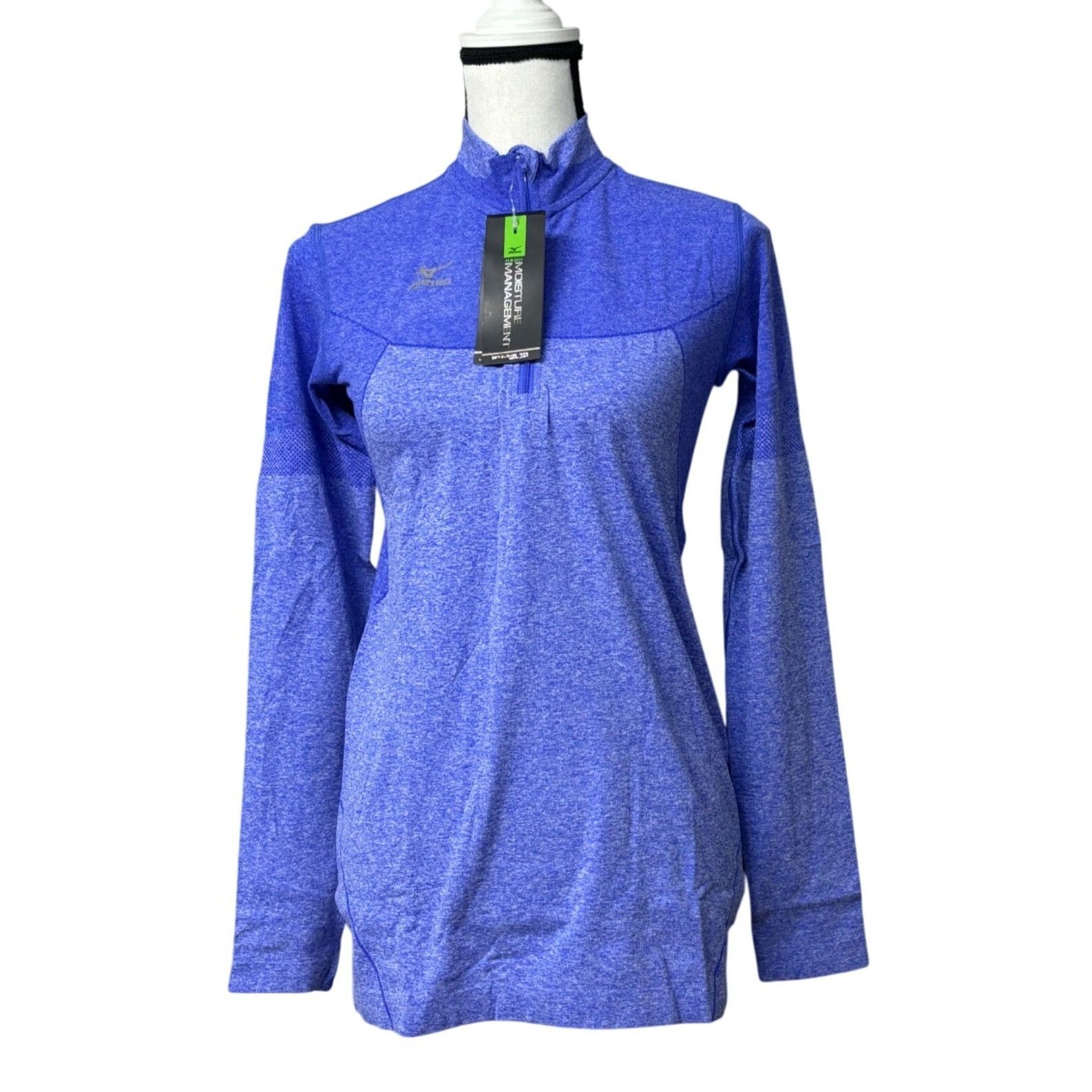 Mizuno Mizuno Women's Seamless 1/4 Zip Volleyball Jacket, Heathered Size S / US 4 / IT 40 - 3 Thumbnail