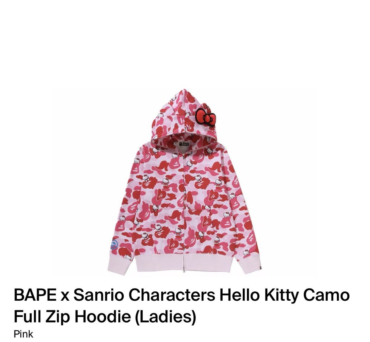 Bape Bape x Sanrio Characters Hello kitty Full zip-up Small Size S / US 4 / IT 40 - 1 Thumbnail