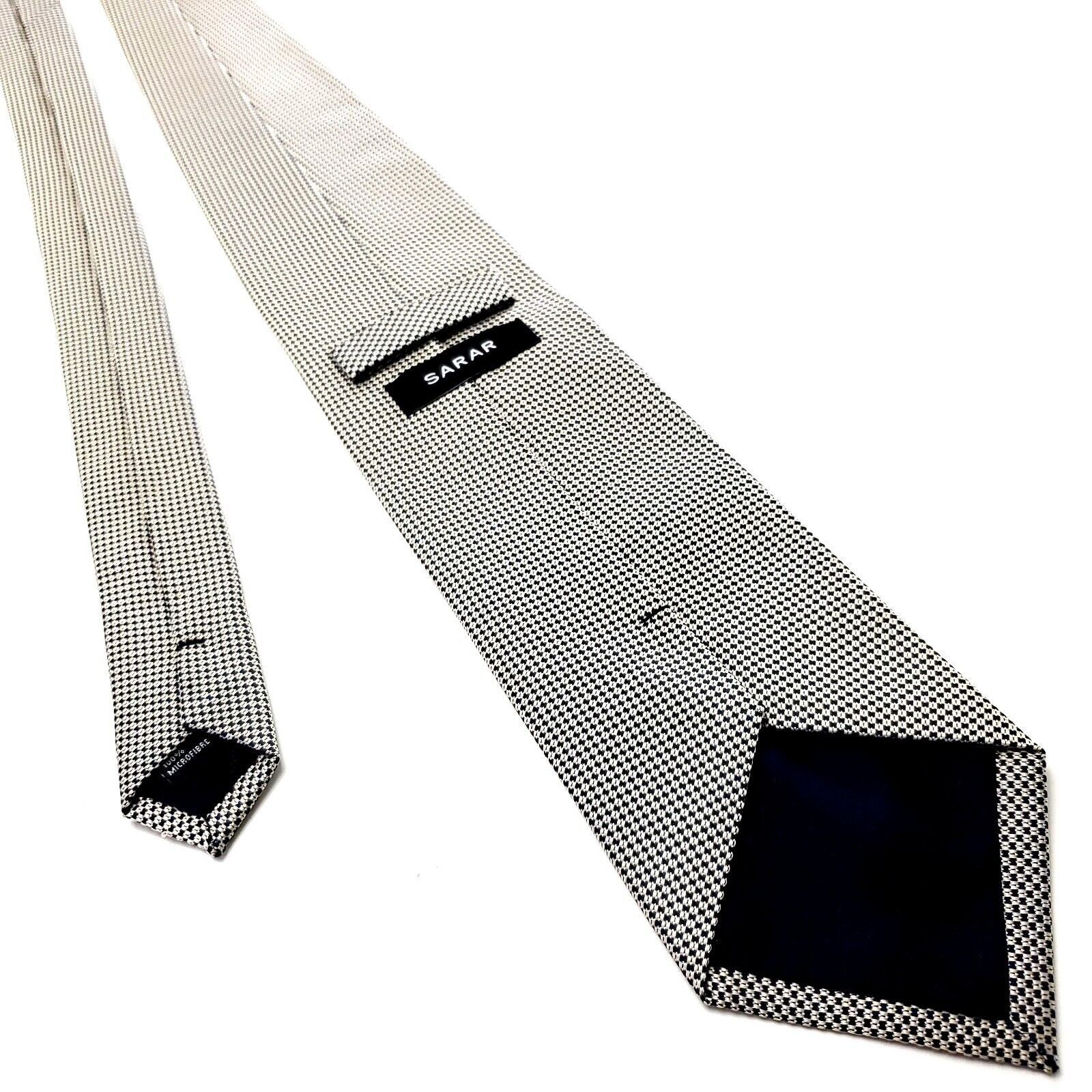 Sarar Sarar Gray Microfiber Tie Woven Micro Check Size ONE SIZE - 3 Thumbnail