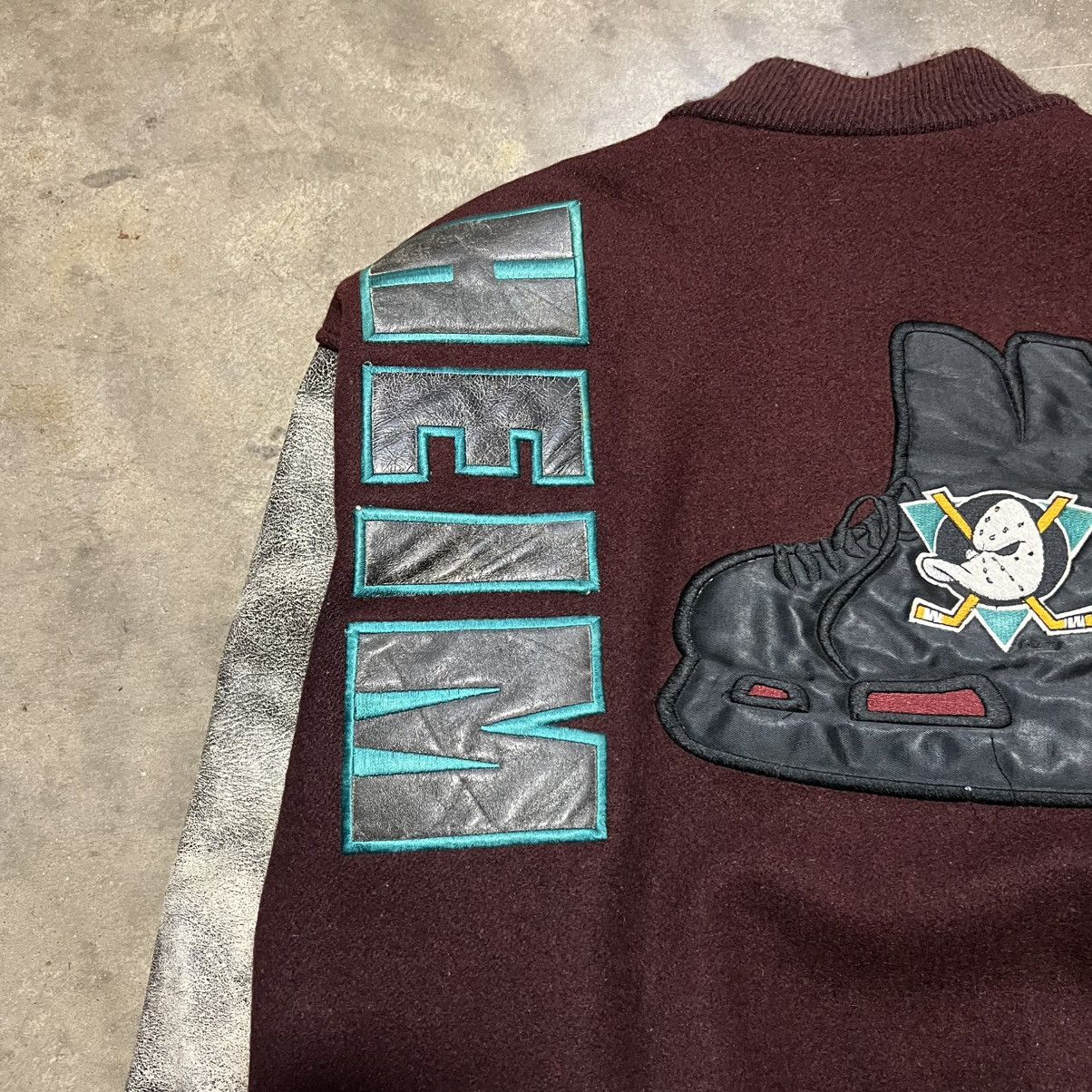 NHL Vintage 90s Anaheim Mighty Ducks Varsity Bomber Jacket USA Size US M / EU 48-50 / 2 - 13 Thumbnail