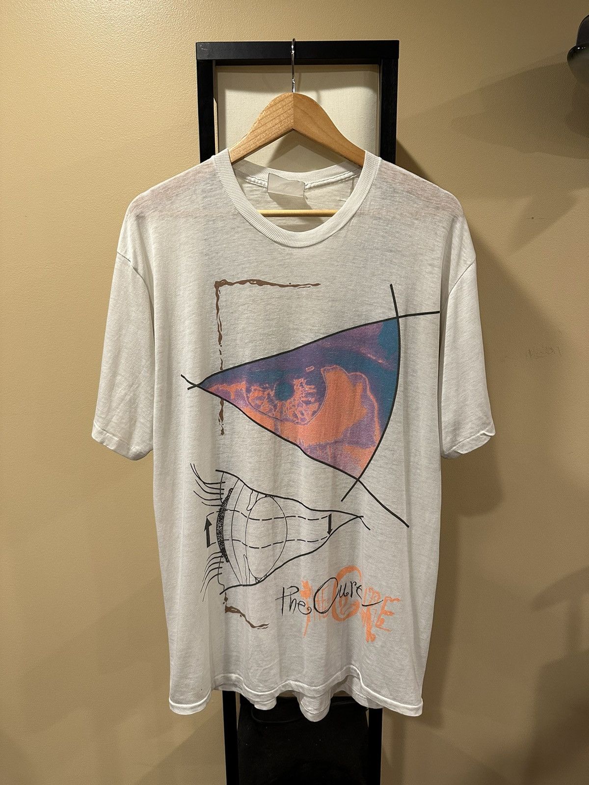 Vintage The Cure 1987 Kissing Concert Tour White T-Shirt