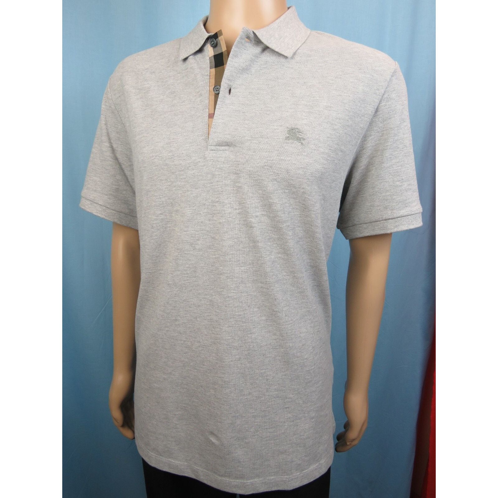 Burberry BURBERRY OXFORD GRAY COTTON CHECK LOGO SHORT SLEEVE SHIRT S Size US S / EU 44-46 / 1 - 8 Thumbnail