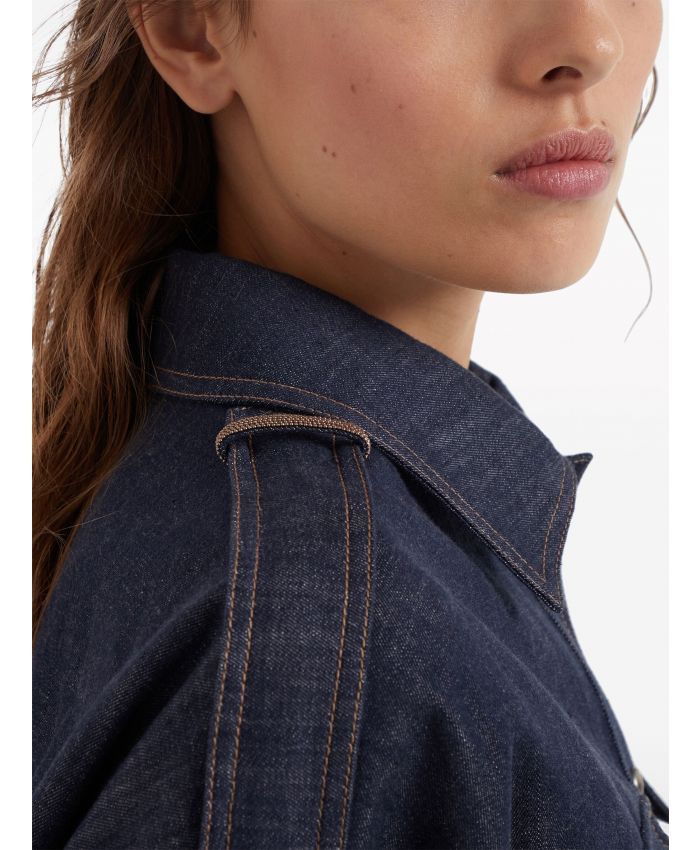o1la1rc1a0425 Jean Blouse in Navy Blue
