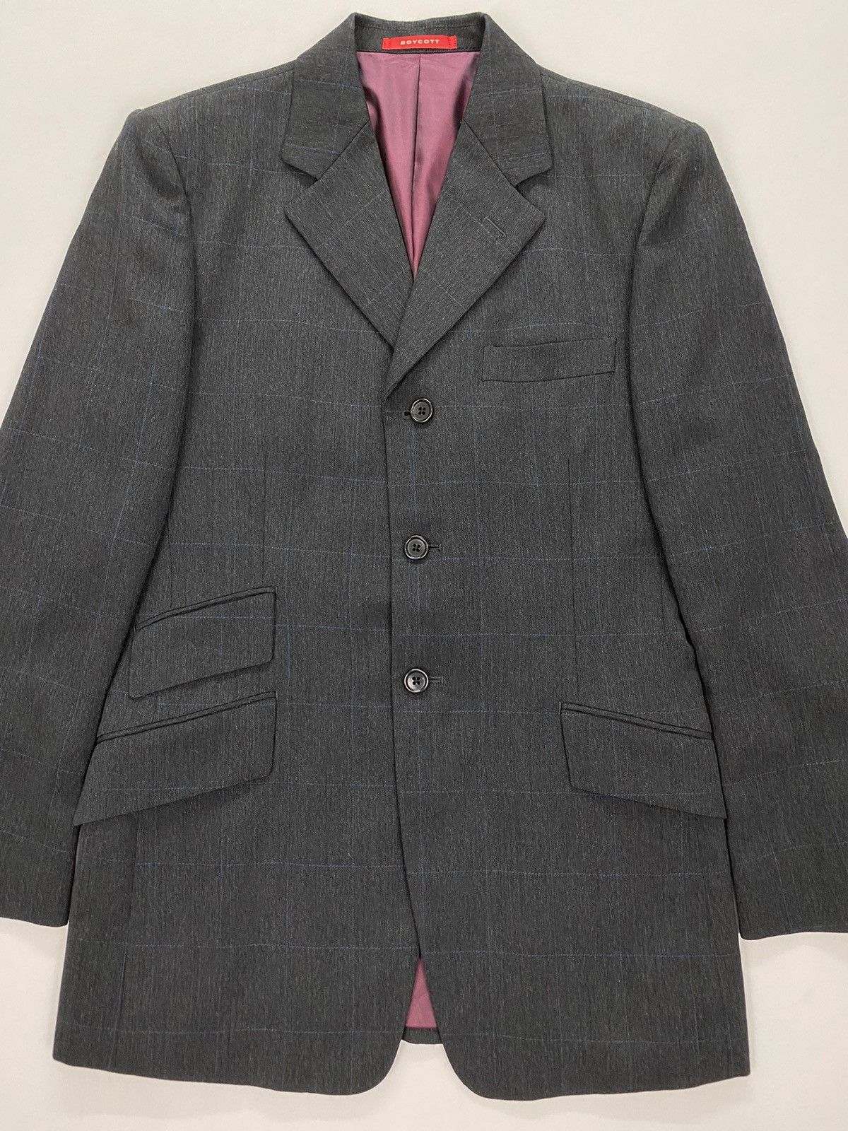 Boycott Boycott Checkered Blazer Size 38S - 3 Thumbnail