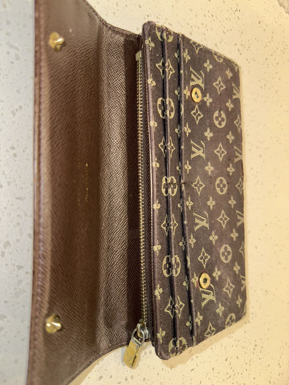 Louis Vuitton LOUISVUITTON SARAH MINILIN MONOGRAM CANVASBIFOLD LONG WALLET Size ONE SIZE - 7 Thumbnail
