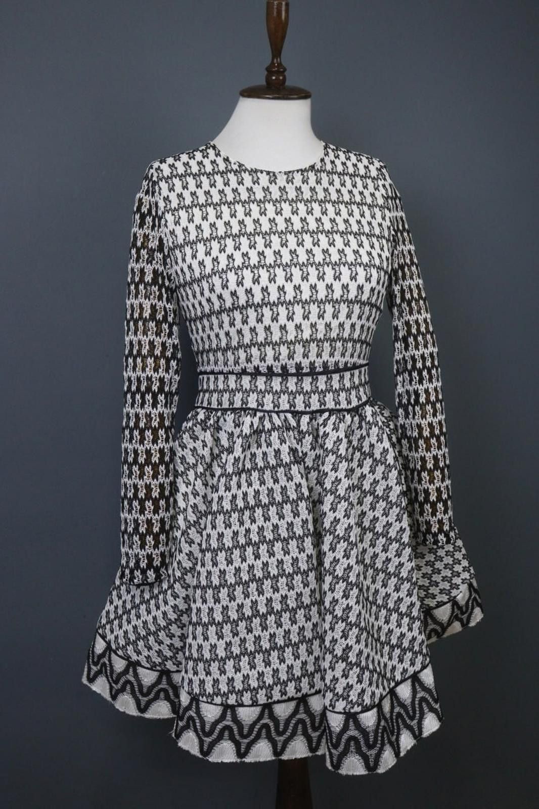Other Maje Multi Geometric Back Zip Fit & Flare Dress Size 3 Size M / US 6-8 / IT 42-44 - 7 Thumbnail