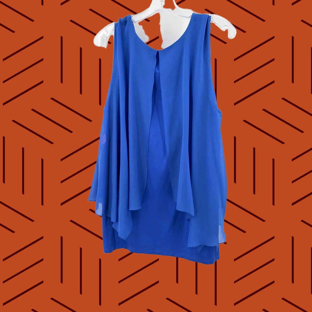 Soft Surroundings Pre-Owned Soft Surroundings Blue Size Large Tank Top Size L / US 10 / IT 46 - 1 Thumbnail