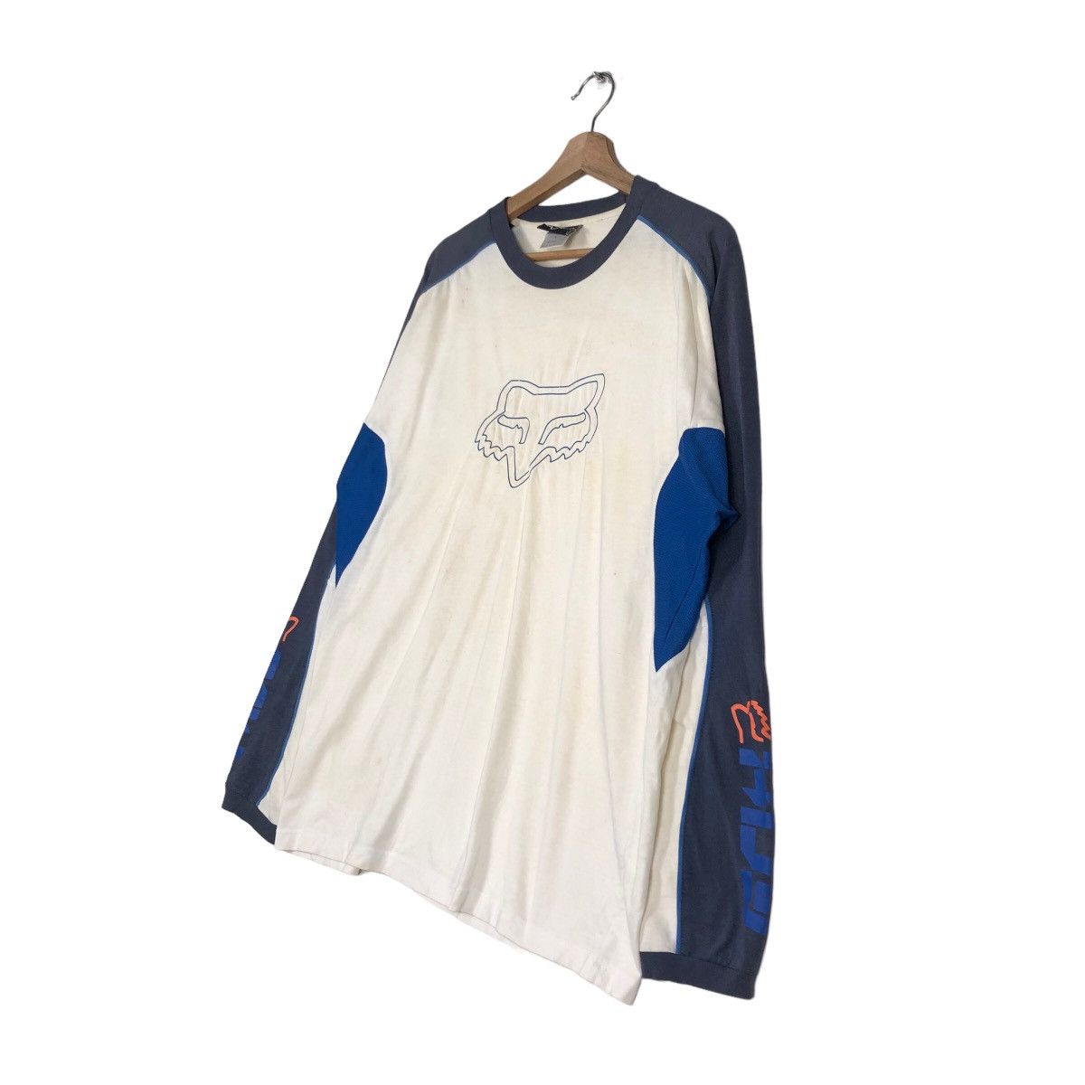 Fox Racing 🔥VINTAGE LONG SLEEVE FOX RACING BIG LOGO DESIGN Size US L / EU 52-54 / 3 - 2 Thumbnail