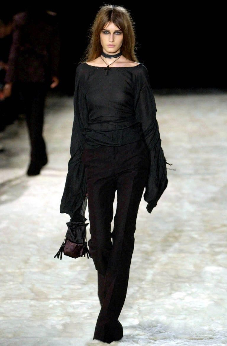 Gucci Gucci Tom Ford FW2002 Sheer Silk Corset Plunging Poet Sleeve Size M / US 6-8 / IT 42-44 - 1 Thumbnail