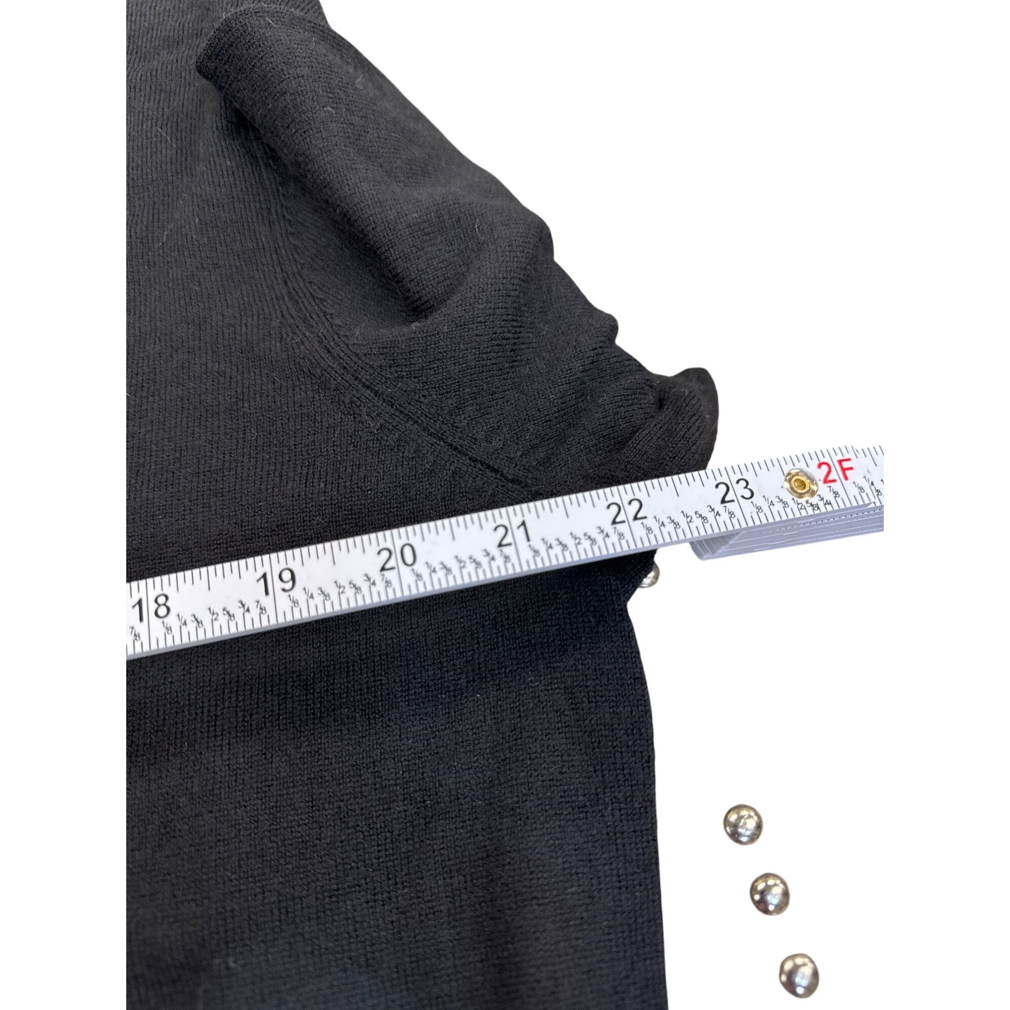 Calvin Klein Calvin Klein Mens Black Merino Wool V-Neck Sweater L/G SKU 7 Size US L / EU 52-54 / 3 - 9 Thumbnail