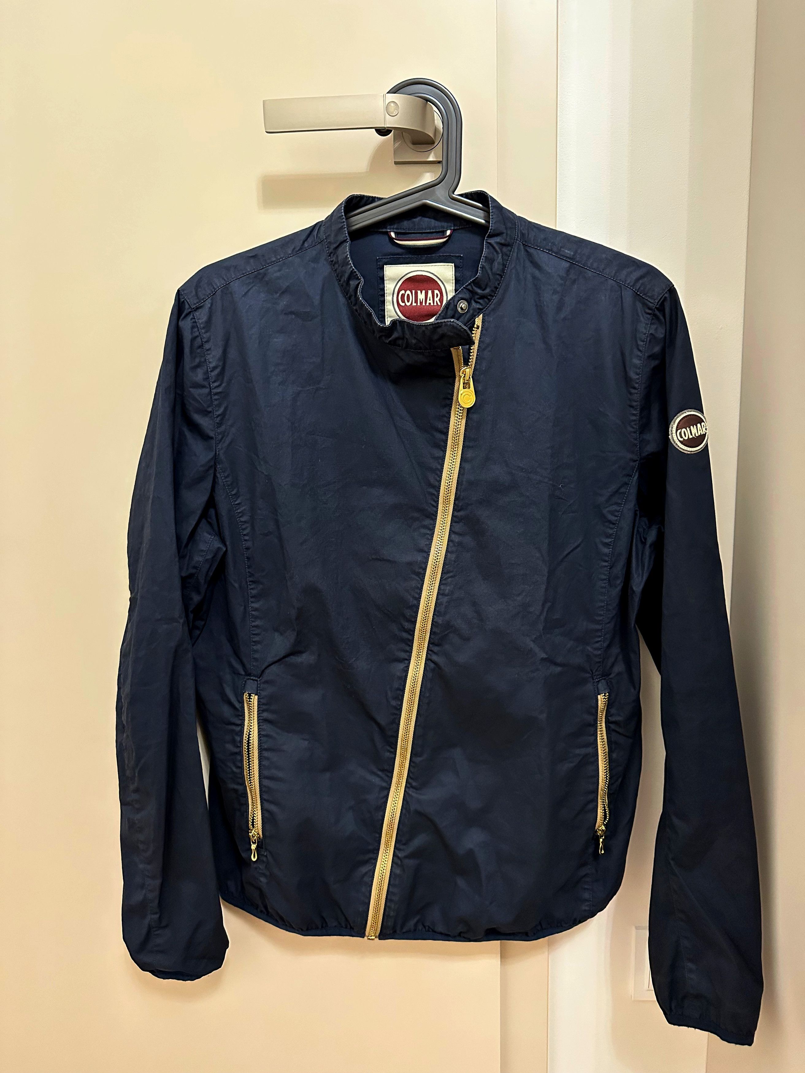 Colmar Colmar Windbreaker Light Jacket Navy Gold Logo S | Grailed