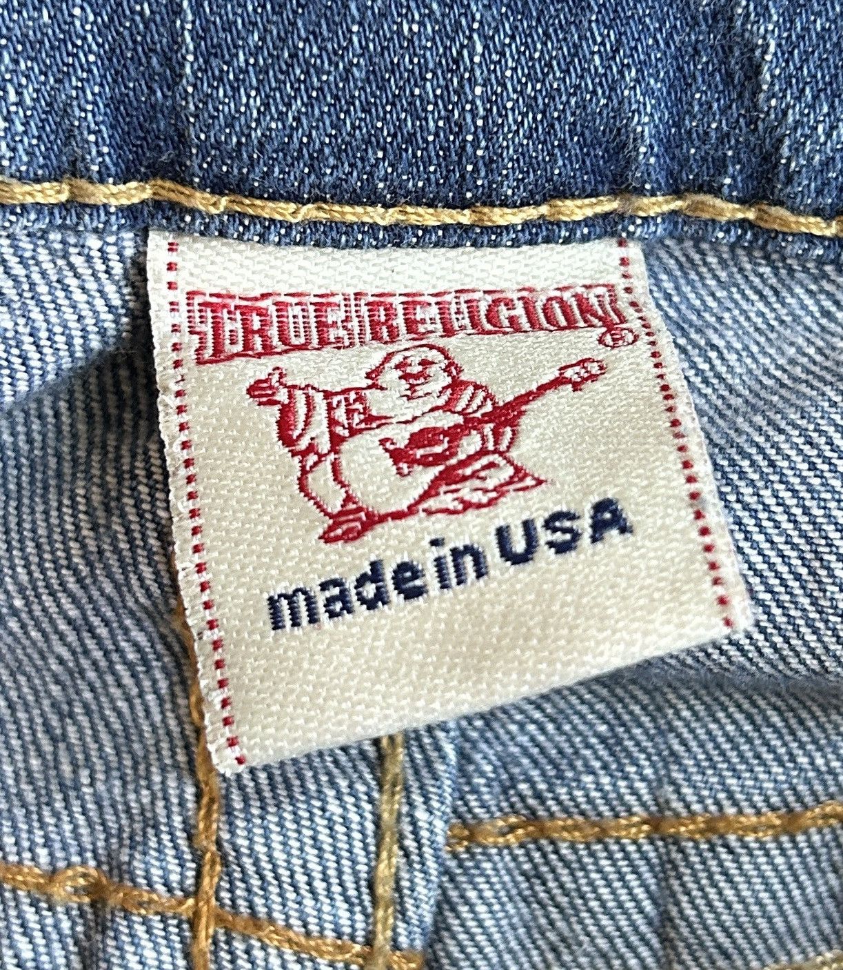 True Religion × Vintage True Religion Blue Logan Relaxed Straight Jeans Size: 30x33 Size US 30 / EU 46 - 4 Thumbnail