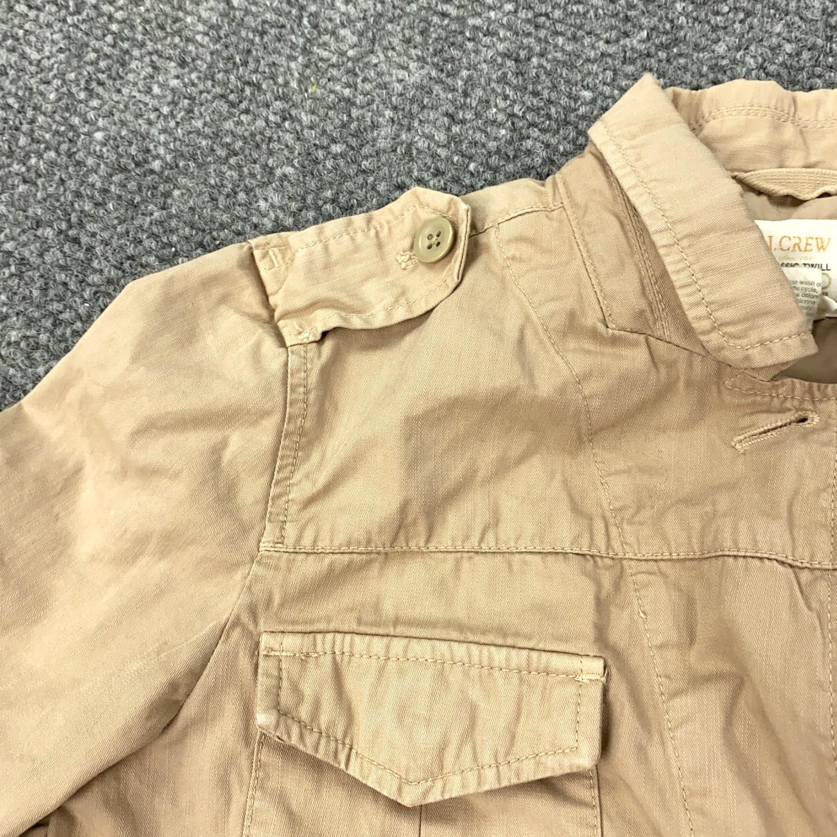 J.Crew J.Crew Military Jacket Mens Medium Twill Utility Casual Field Coat Beige Size M / US 6-8 / IT 42-44 - 4 Thumbnail