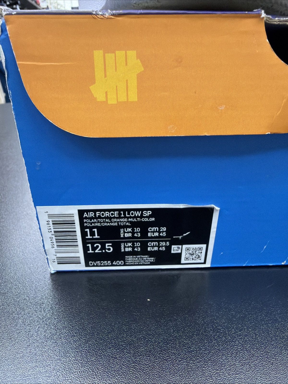 Nike Nike Undefeated x Air Force 1 Low Tota Size 11 OG All Quick Size US 11 / EU 44 - 14 Thumbnail