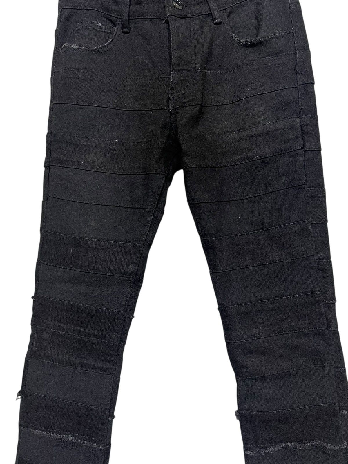 Valabasas Valabasas Stacked Distressed Denim Black Patchwork Jeans Size US 30 / EU 46 - 3 Thumbnail