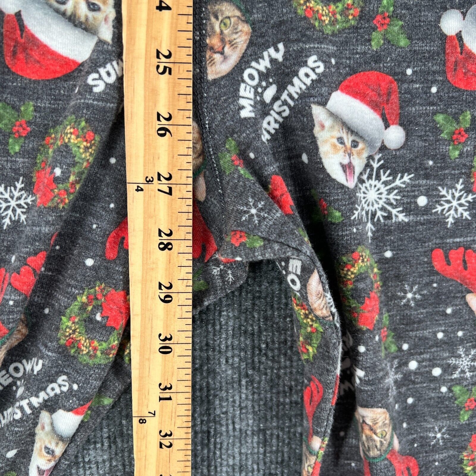Fruit Of The Loom Fruit of the Loom Union Suit Christmas Cat Pajamas Womens 2X Size ONE SIZE - 12 Thumbnail