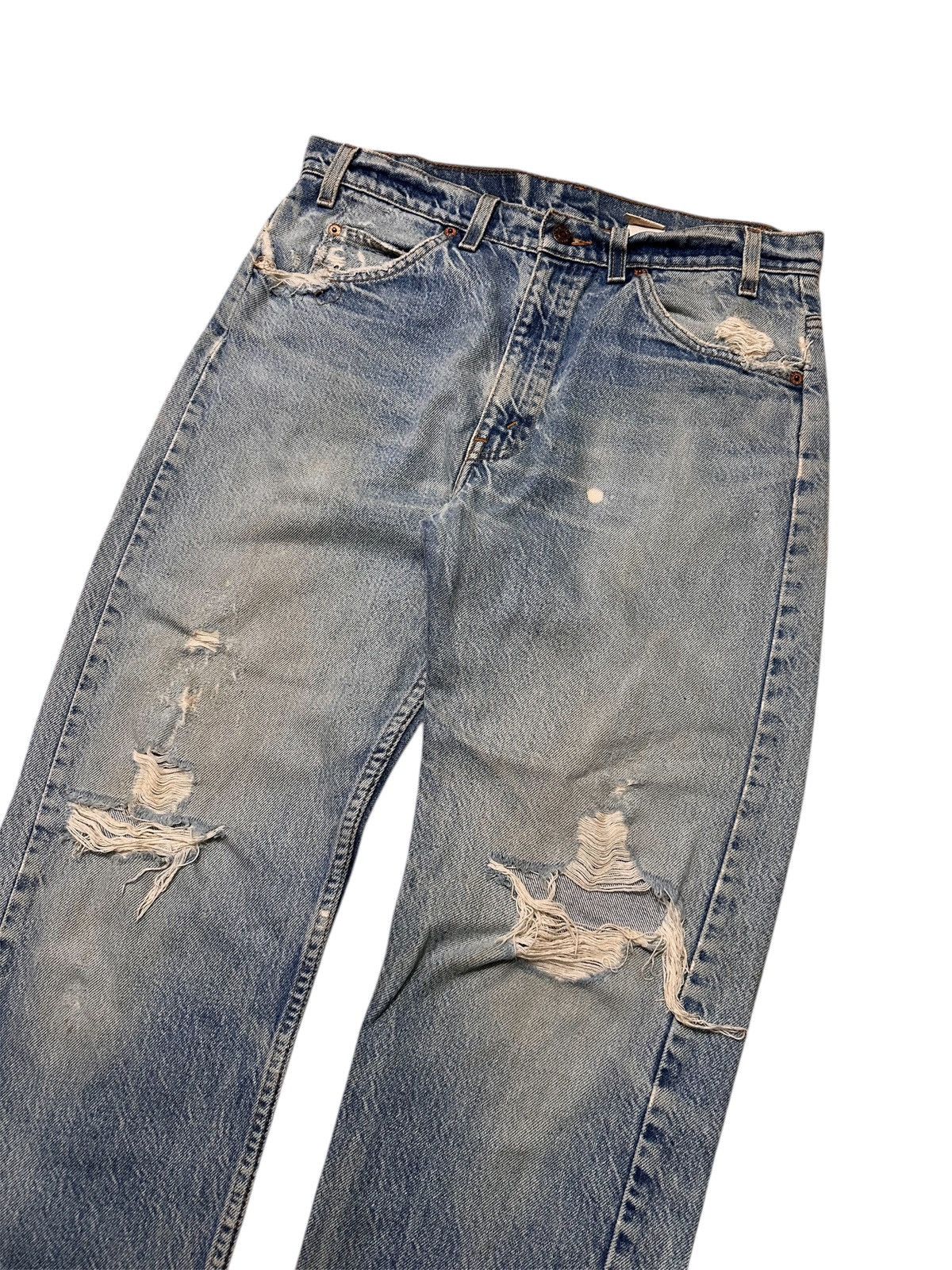 Levi's × Vintage Vintage Levis 505 Jeans Orange Tab Distress Denim Size US 32 / EU 48 - 3 Thumbnail