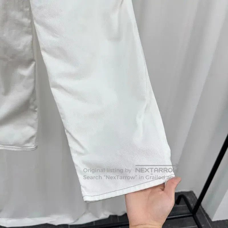 Maison Margiela Maison Margiela White Denim Logo Trousers for Women . Size 23" - 4 Thumbnail