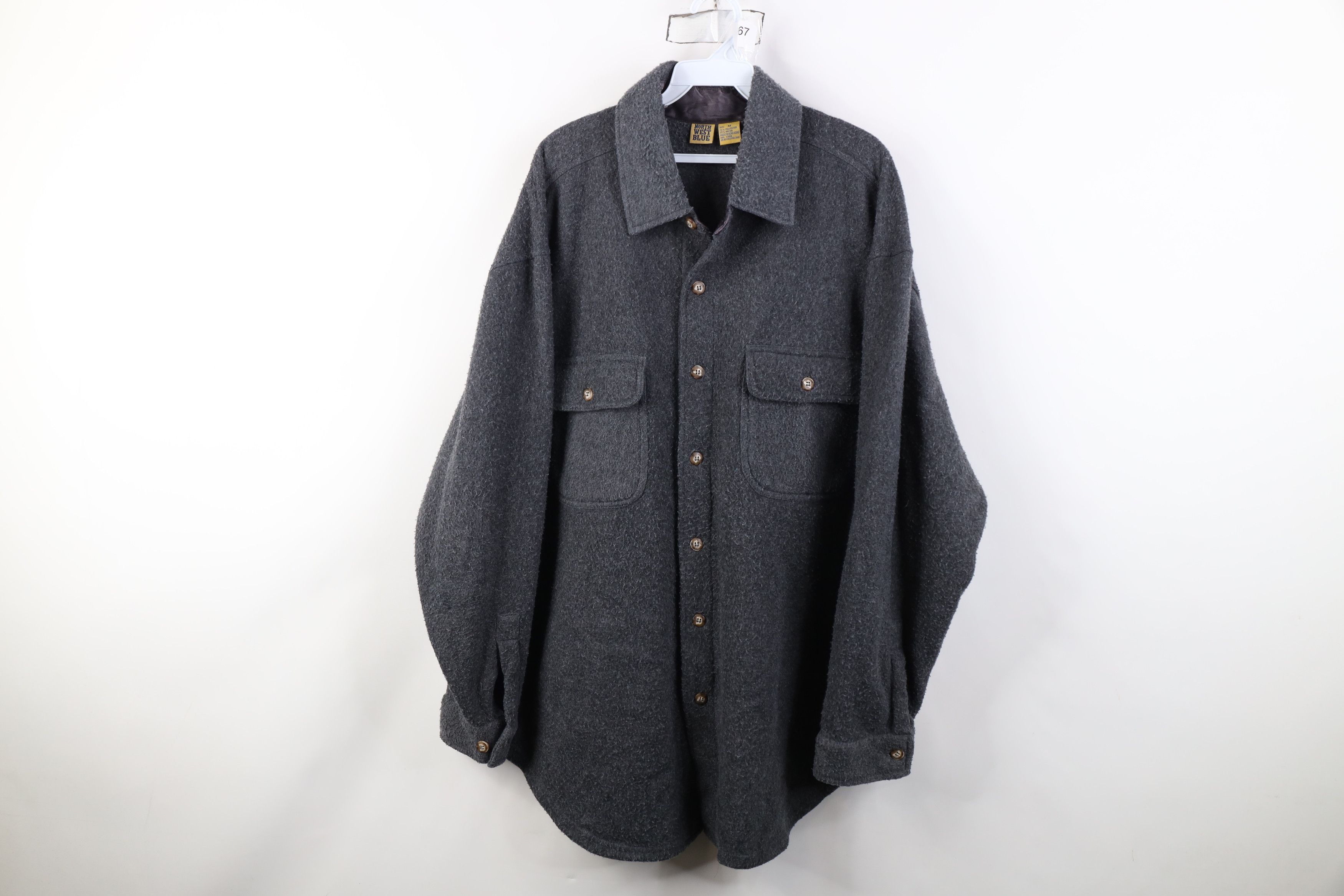 Vintage Vintage 90s Streetwear Fleece Button Shirt Jacket Jac Shirt Size US M / EU 48-50 / 2 - 1 Thumbnail