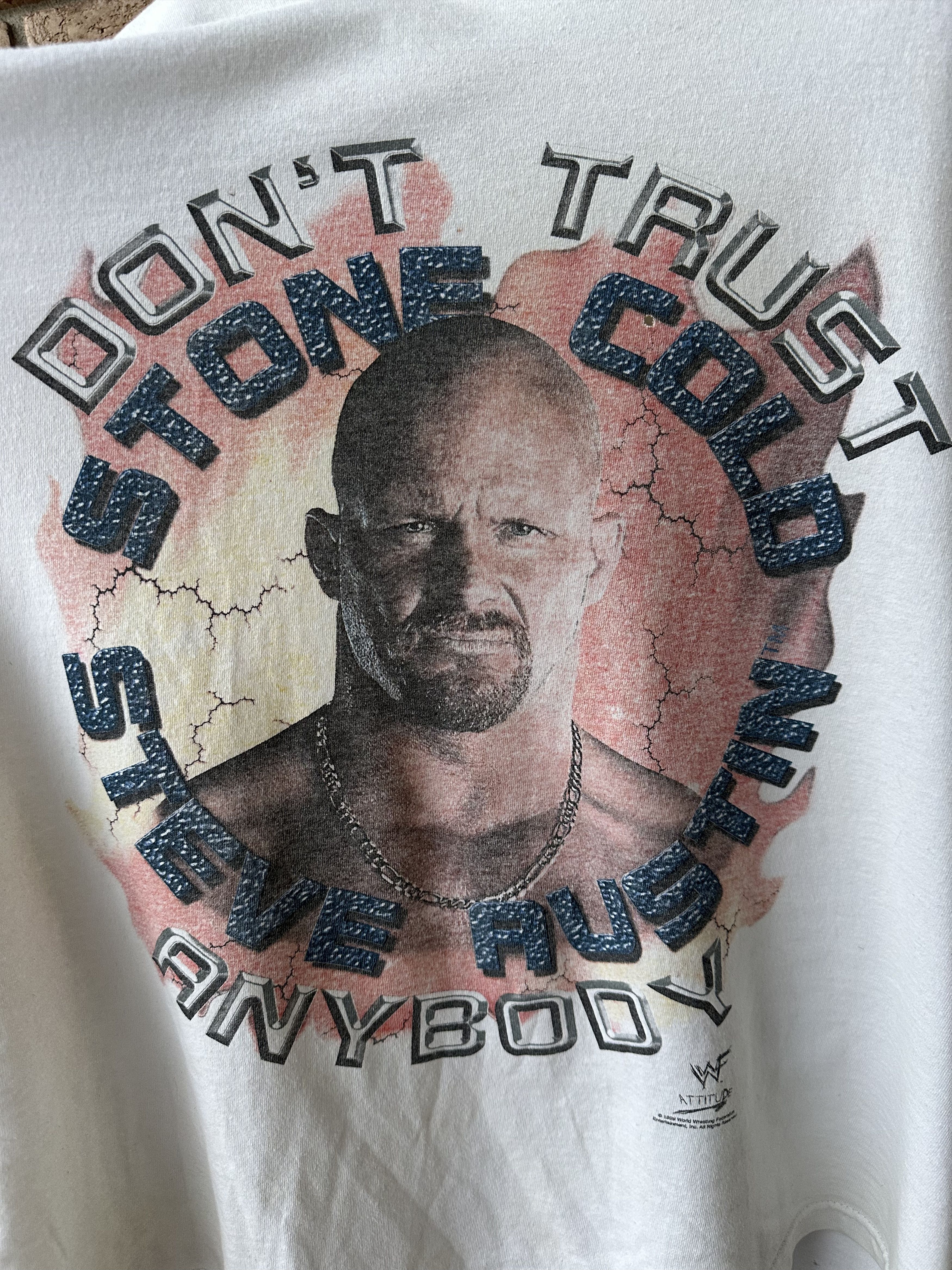 WWF 1999 Stone Cold "Don't Trust Anybody" Tee Size US L / EU 52-54 / 3 - 2 Thumbnail