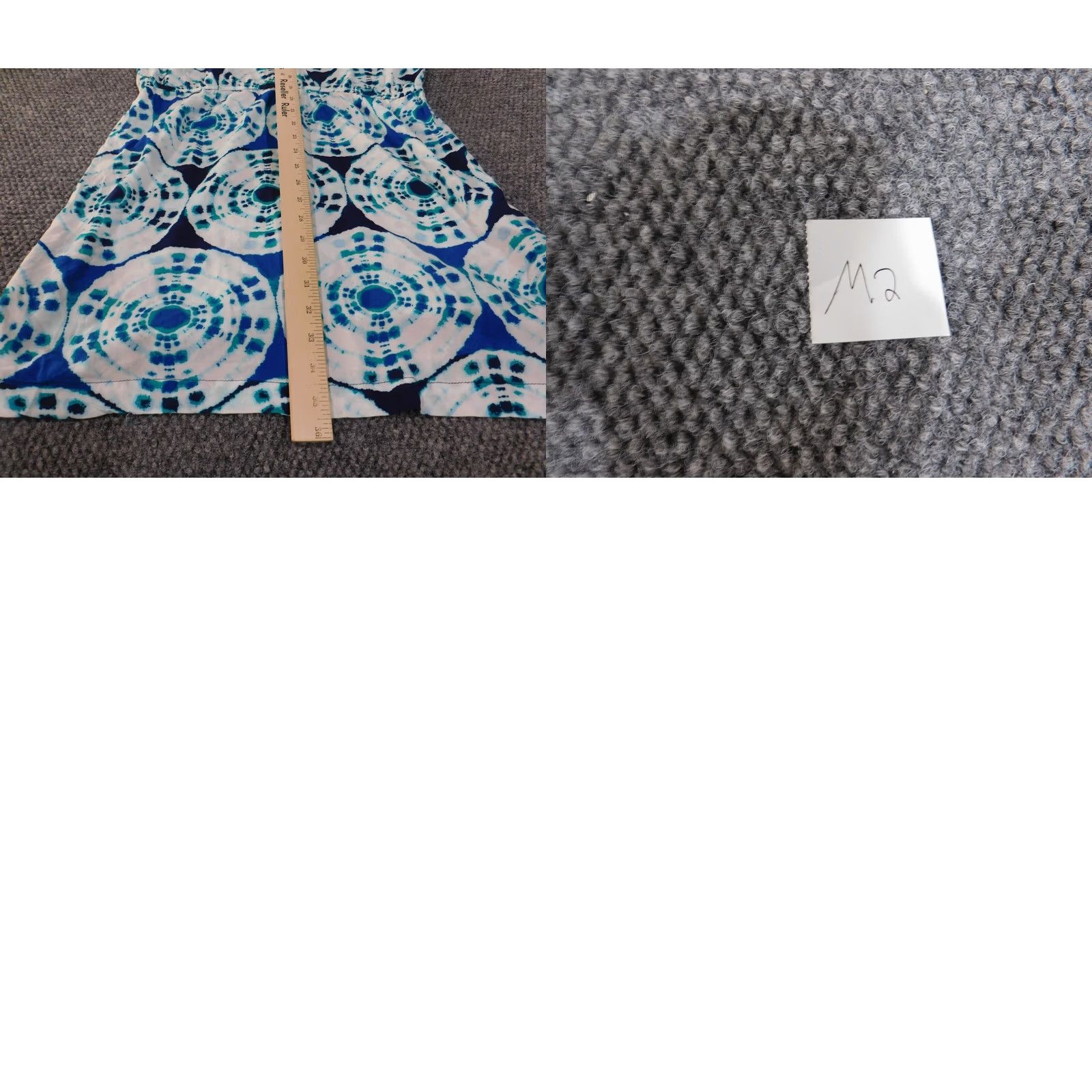Banana Republic Banana Republic Dress A-Line Blue Womens L Sleeveless Geometric Mock Neck Knee Length Stretch Knit Polyester Spandex Casual Summer Womens Size L / US 10 / IT 46 - 8 Thumbnail