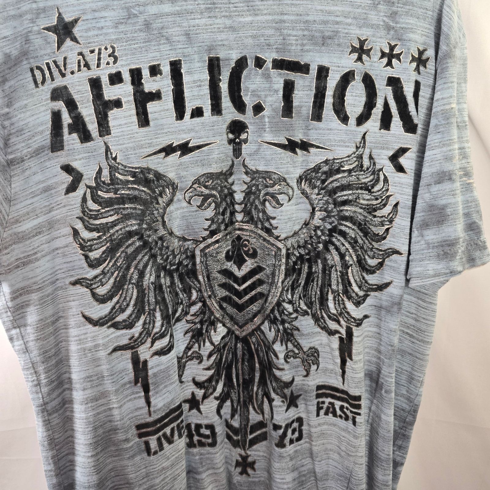 Affliction Men's Affliction Live Fast Distressed T-shirt Size Large Size US L / EU 52-54 / 3 - 2 Thumbnail