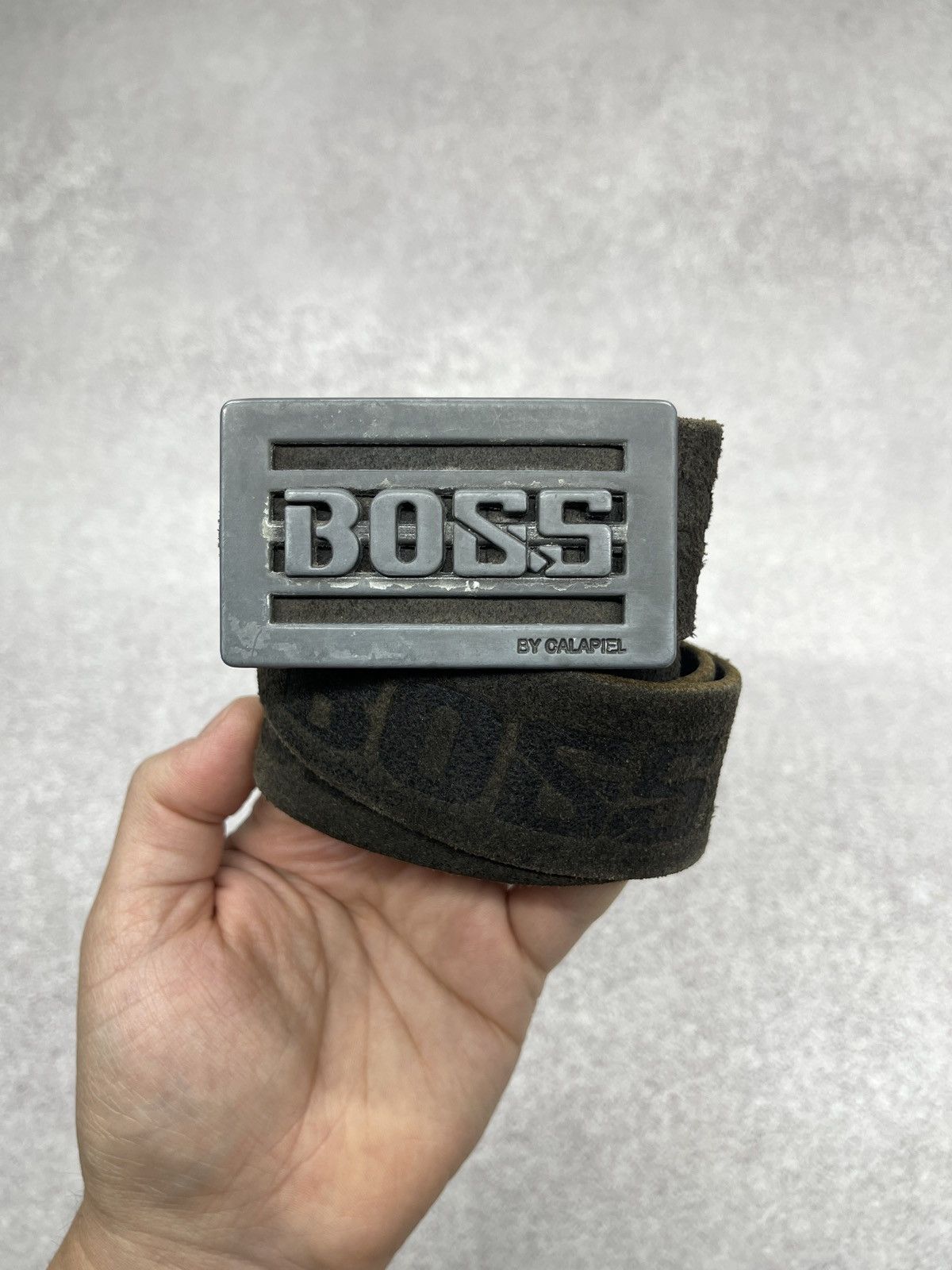 Hugo Boss Vintage Hugo Boss by Calapiel Leather Belt Size ONE SIZE - 1 Thumbnail