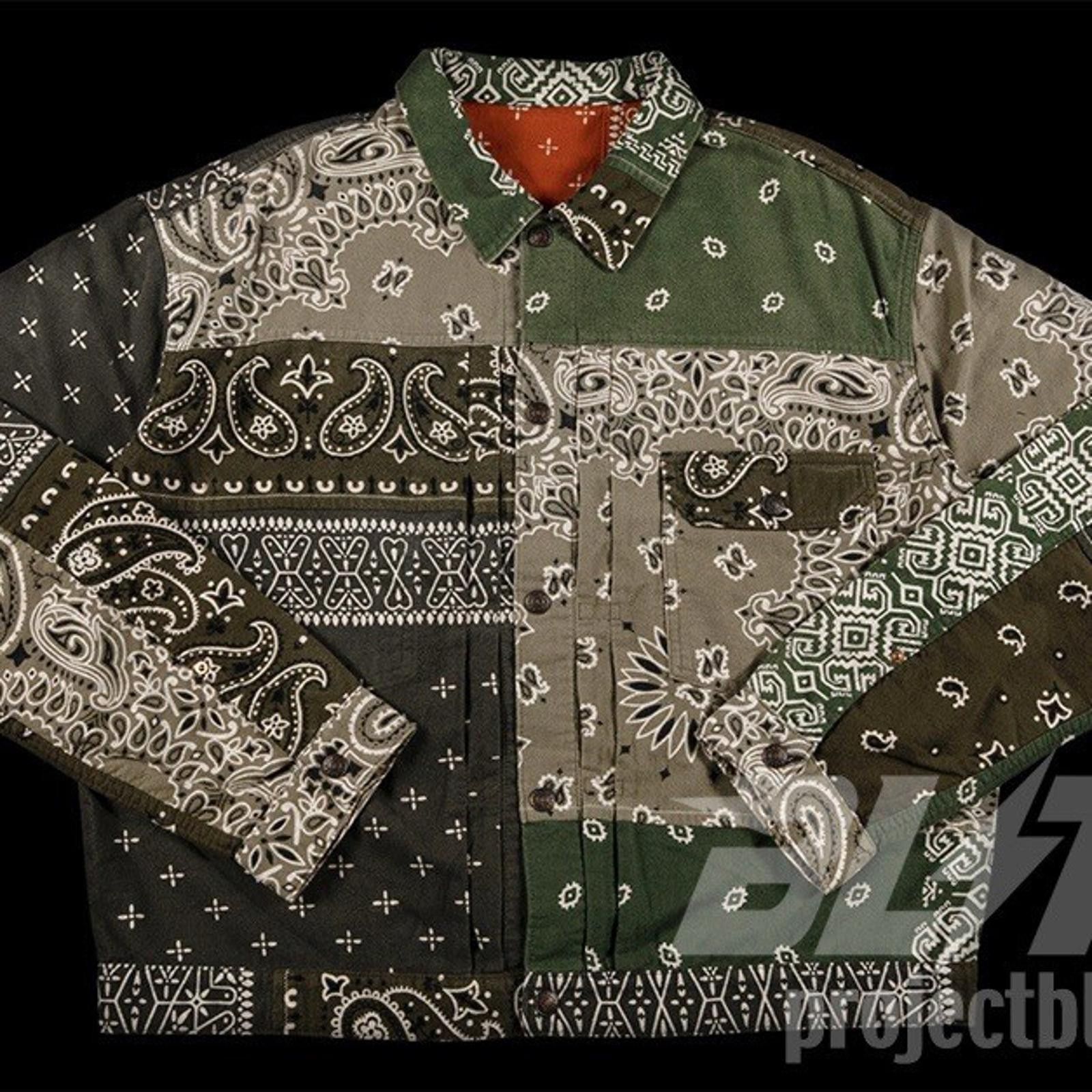 Kapital Kapital Flannel Reversible Bandana 1st Jacket Khaki Size 5 Size US XXL / EU 58 / 5 - 1 Thumbnail