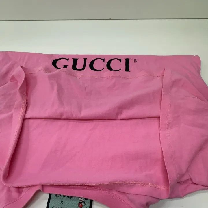 Gucci GUCCI x Disney Mickey Print Pink T-Shirt-2507 Size L / US 10 / IT 46 - 5 Thumbnail