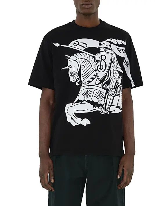 Burberry os11x1225 EKD Cotton T-Shirt in Black/White Size US S / EU 44-46 / 1 - 4 Thumbnail