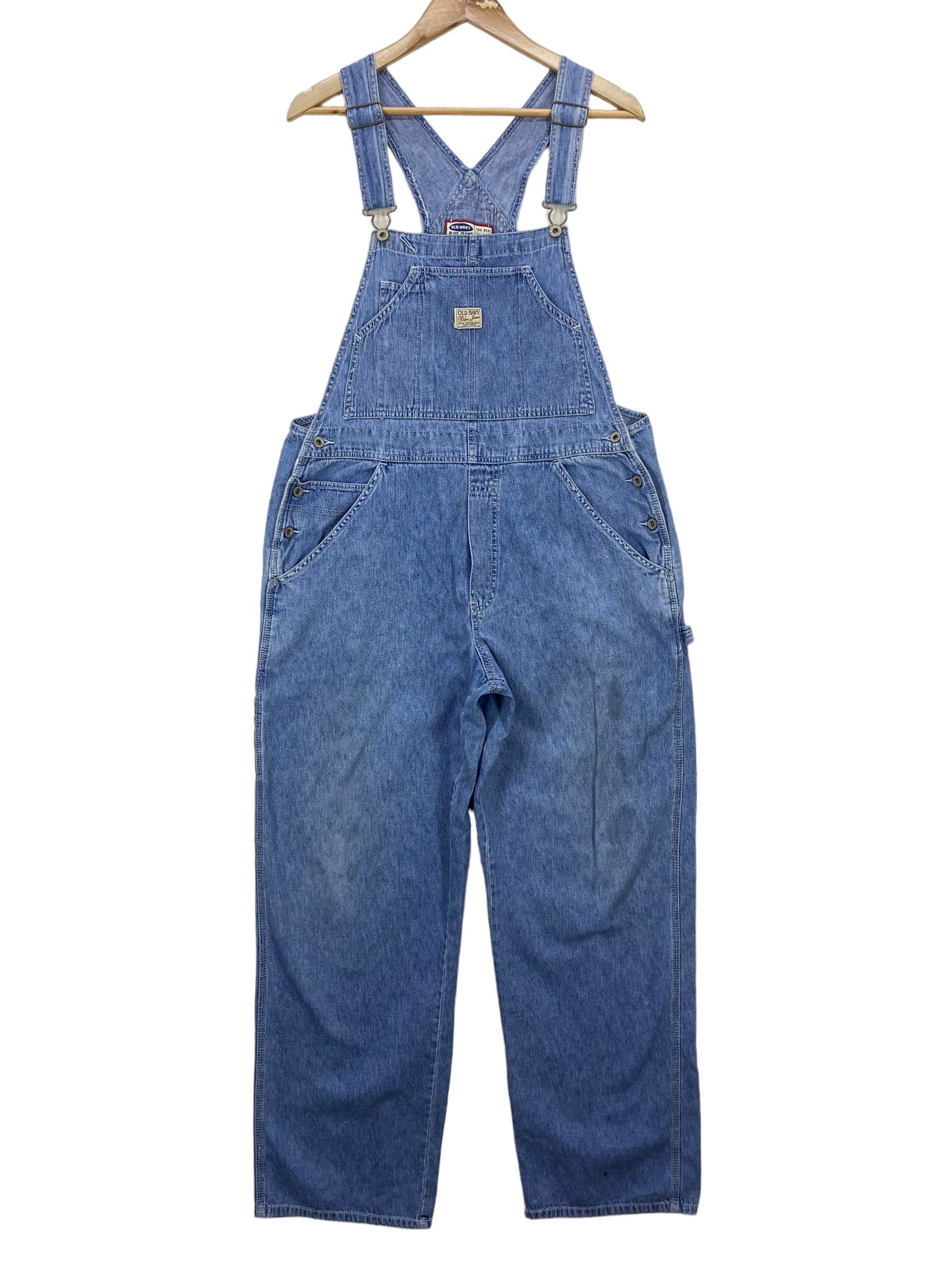 Old Navy Old Navy Carpenter Bib Overalls Light Wash Jeans Size US 39 - 1 Thumbnail