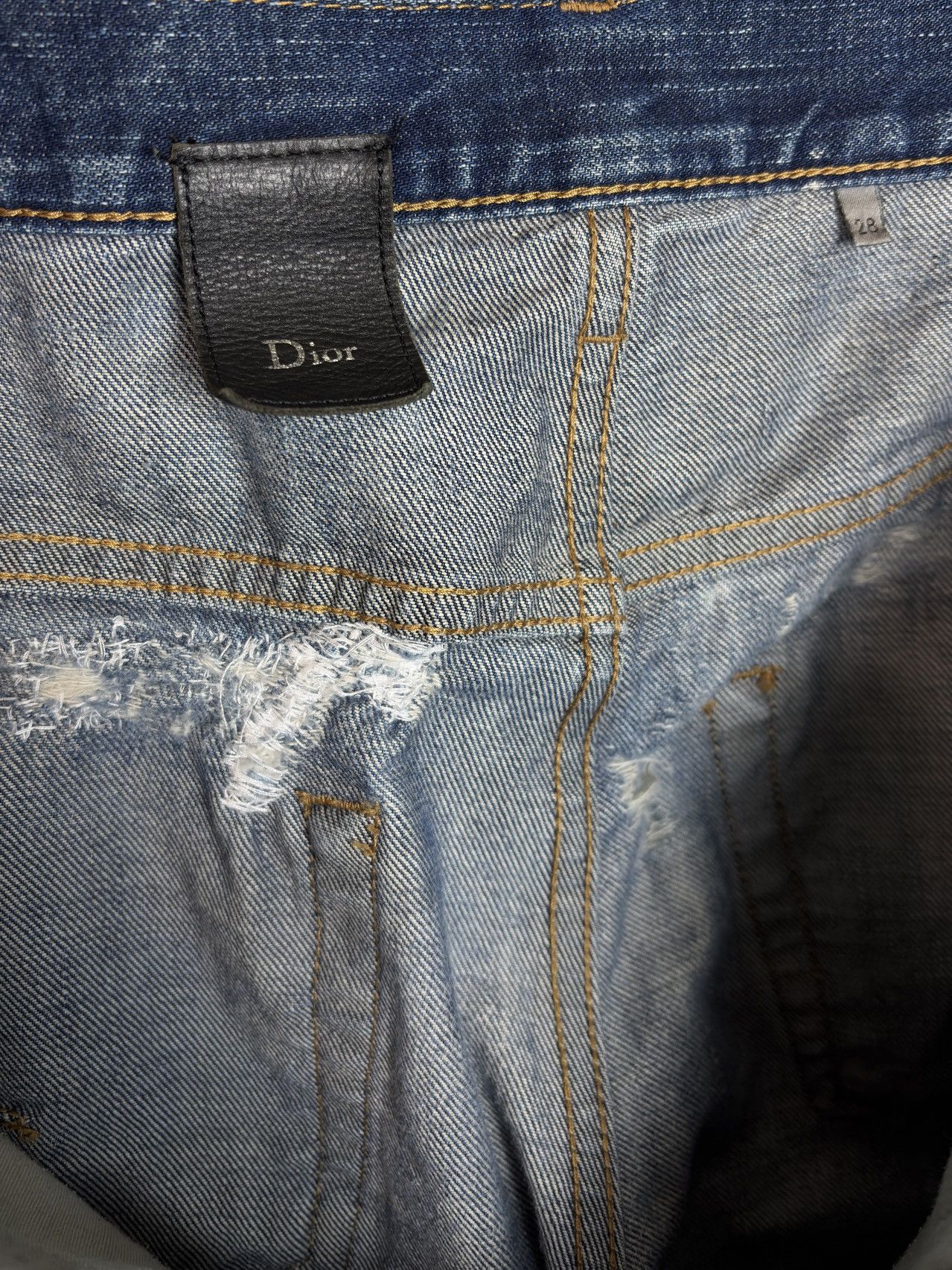 Dior AW12 Dior Homme Faded Indigo Jake Denim Jeans KVA Size US 28 / EU 44 - 11 Thumbnail