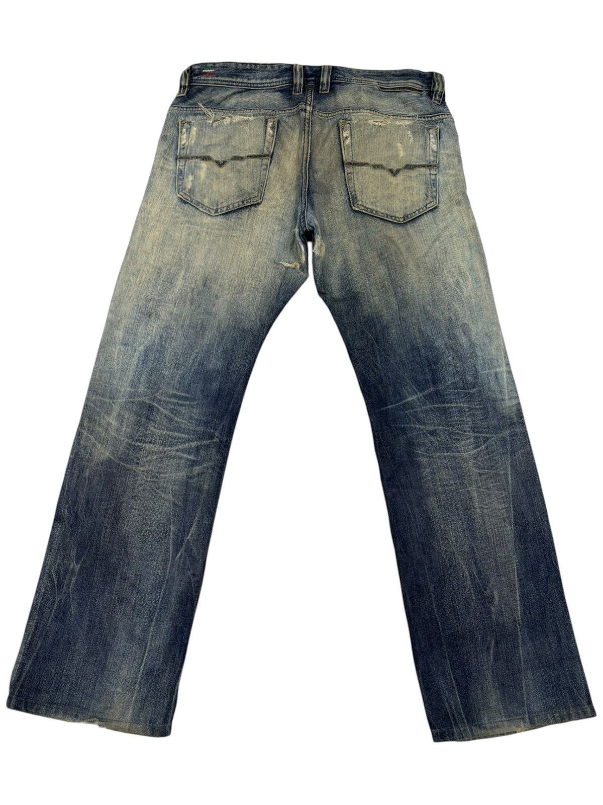 Diesel DIESEL SAFADO THRASHED DISTRESSED DENIM JEANS Size US 34 / EU 50 - 2 Thumbnail