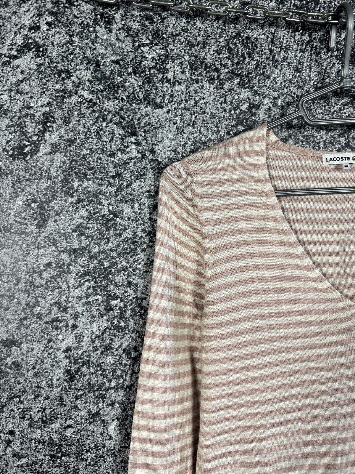 Lacoste Women’s Lacoste Long Sleeve Blouse Striped Pullover Size 36 Size XS / US 0-2 / IT 36-38 - 3 Thumbnail