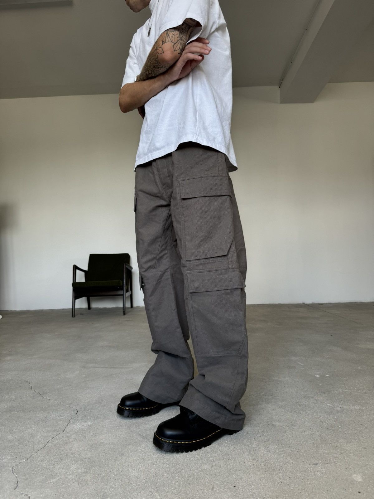 Rick Owens FW25 RICK OWENS DOUBLE CARGO PANTS Size US 32 / EU 48 - 7 Thumbnail