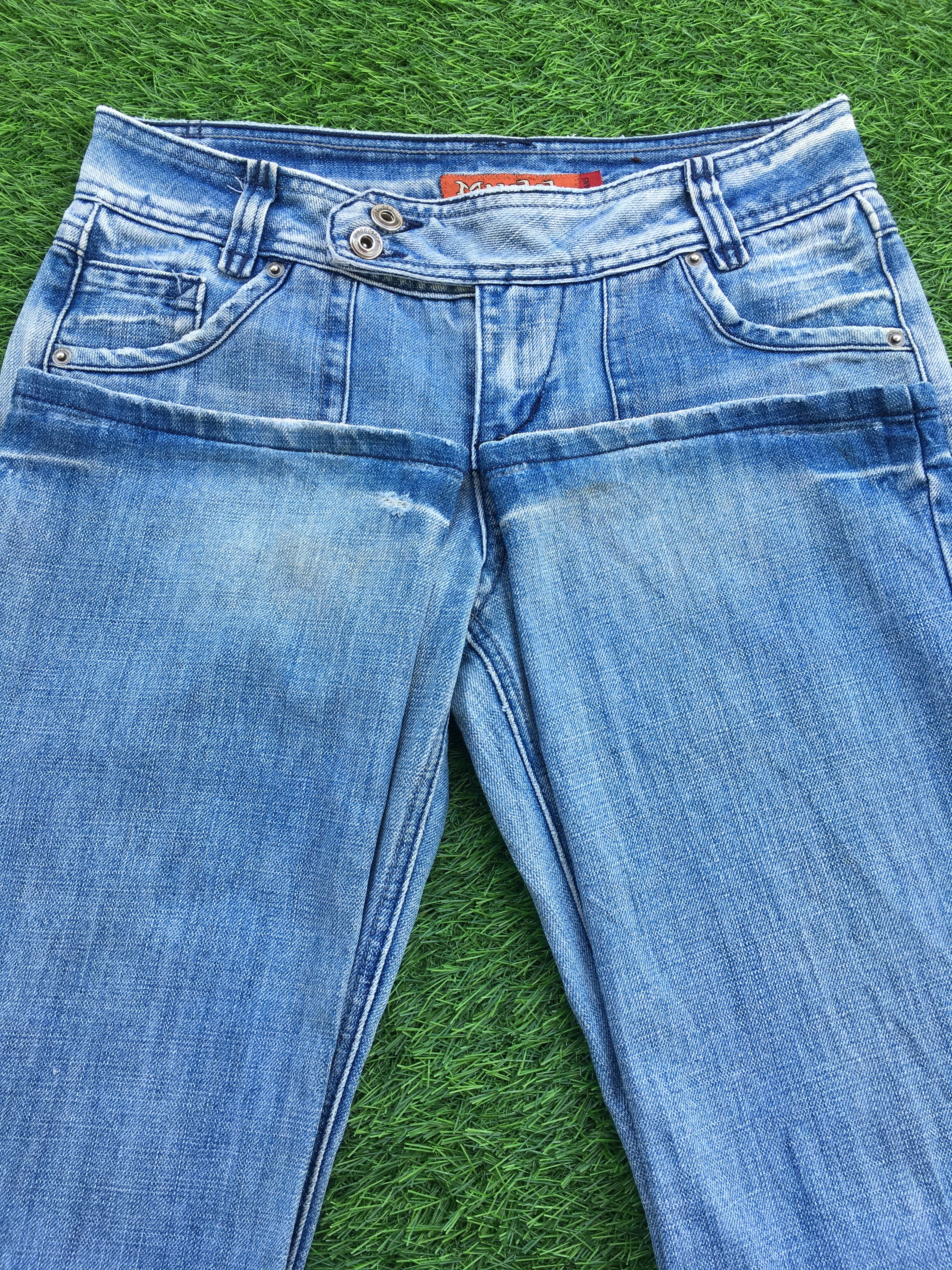 Designer × Jean Low Waist Distressed Bootcut Flare Jeans D-949 Size 28" / US 6 / IT 42 - 6 Thumbnail