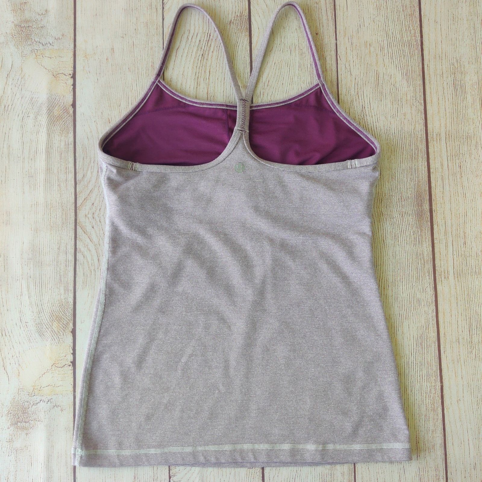Lululemon Lululemon Power Y Tank purple wee stripe sz 6 Size M / US 6-8 / IT 42-44 - 2 Thumbnail
