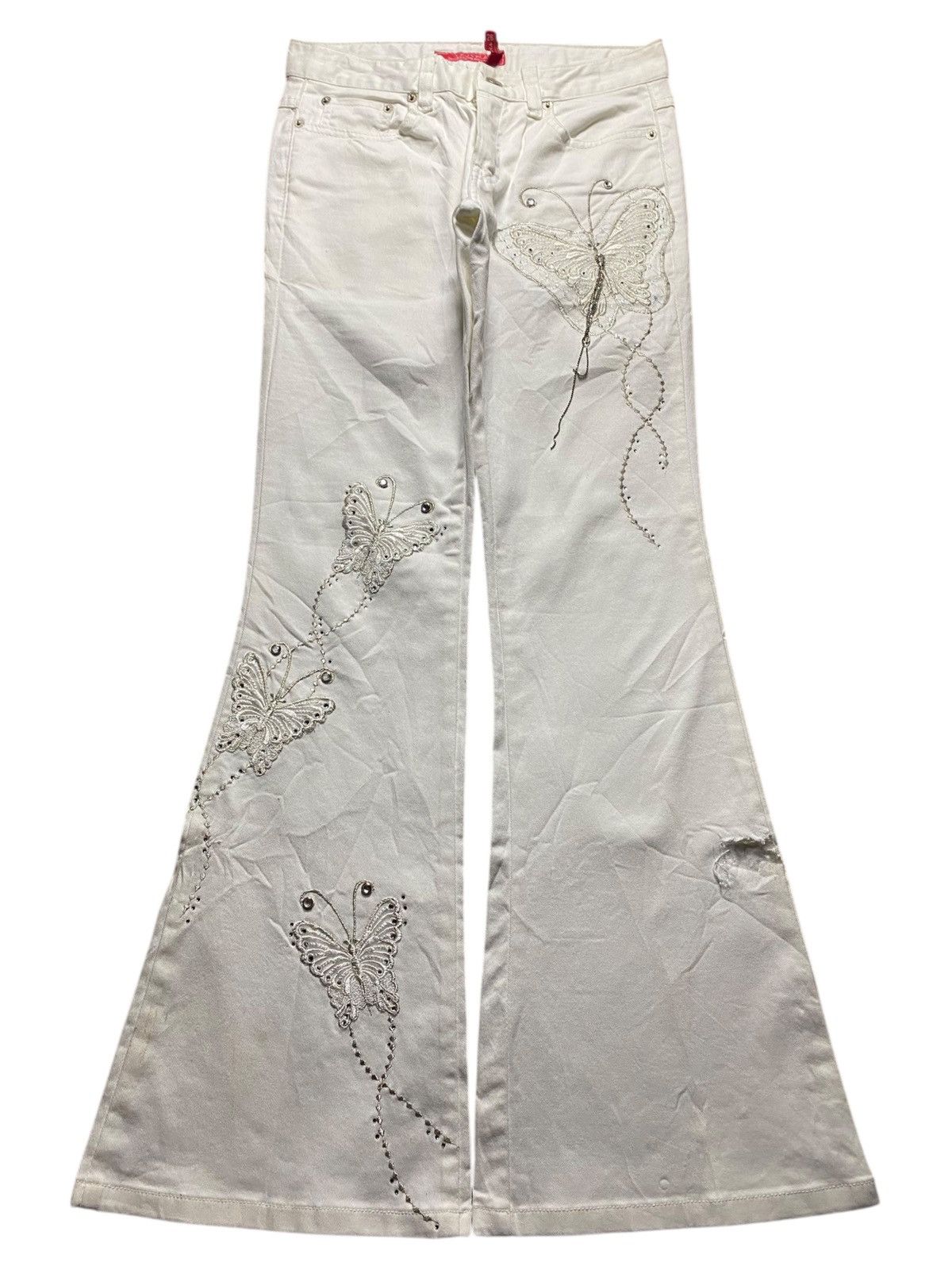 Japanese Brand Vintage Japanese Brand Tantra Embroidery Flare Jeans Size 28" / US 6 / IT 42 - 1 Thumbnail