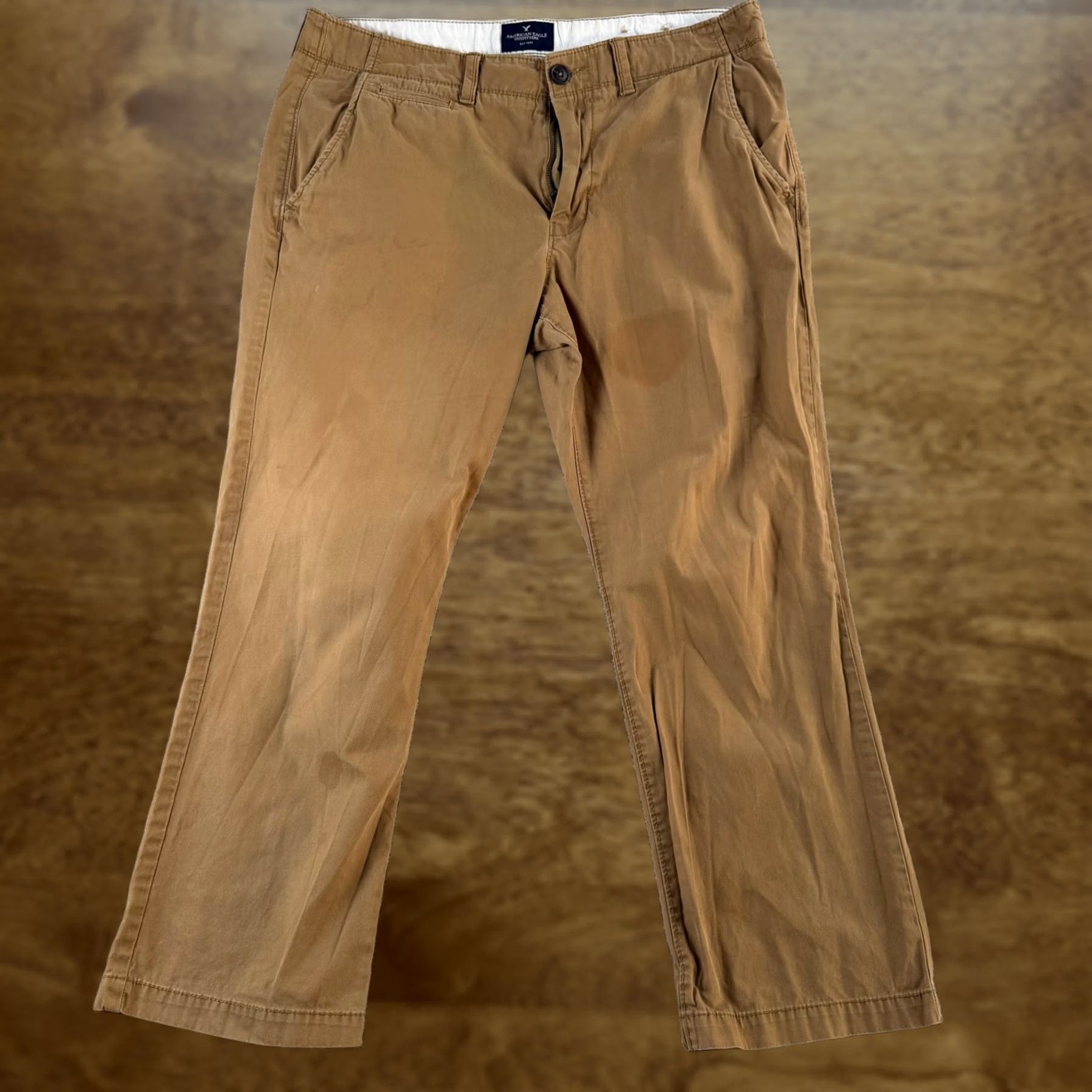 American Eagle Outfitters American Eagle Outfitters Pants Mens 36x30 Brown Chino Straight Casual Size US 36 / EU 52 - 1 Thumbnail